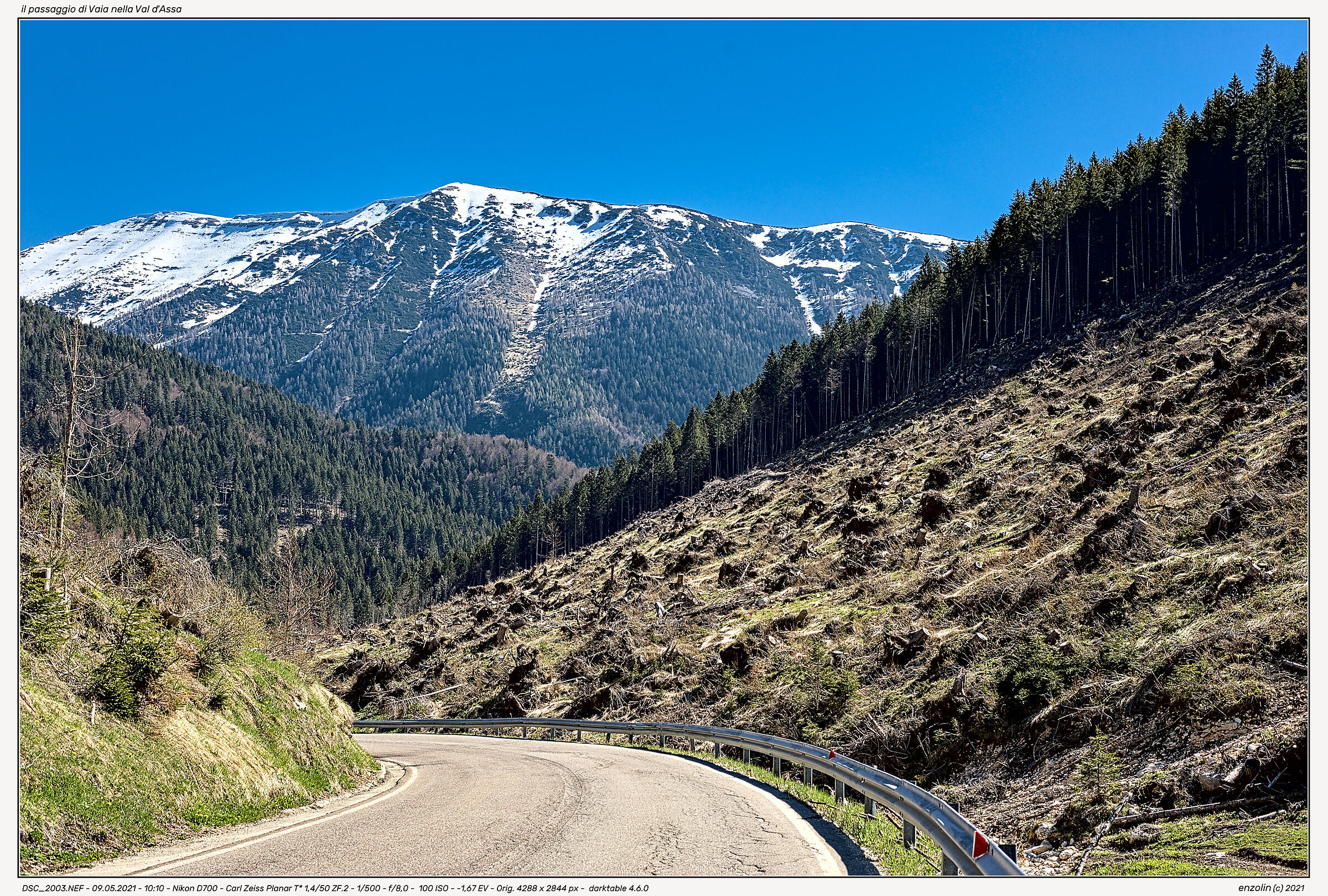 the passage of Vaia in the Val d'Assa