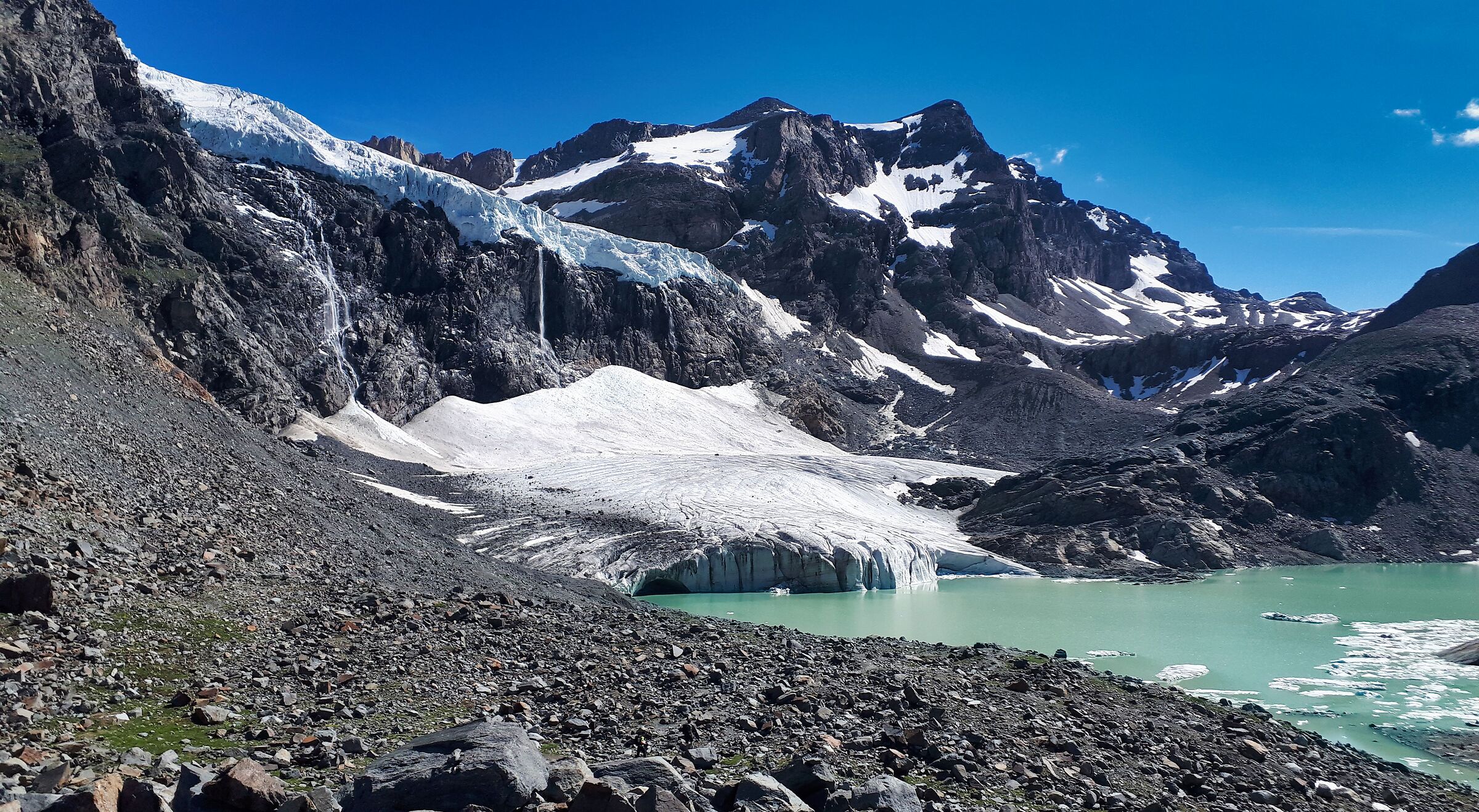 Fellaria glacier and lake of the same name