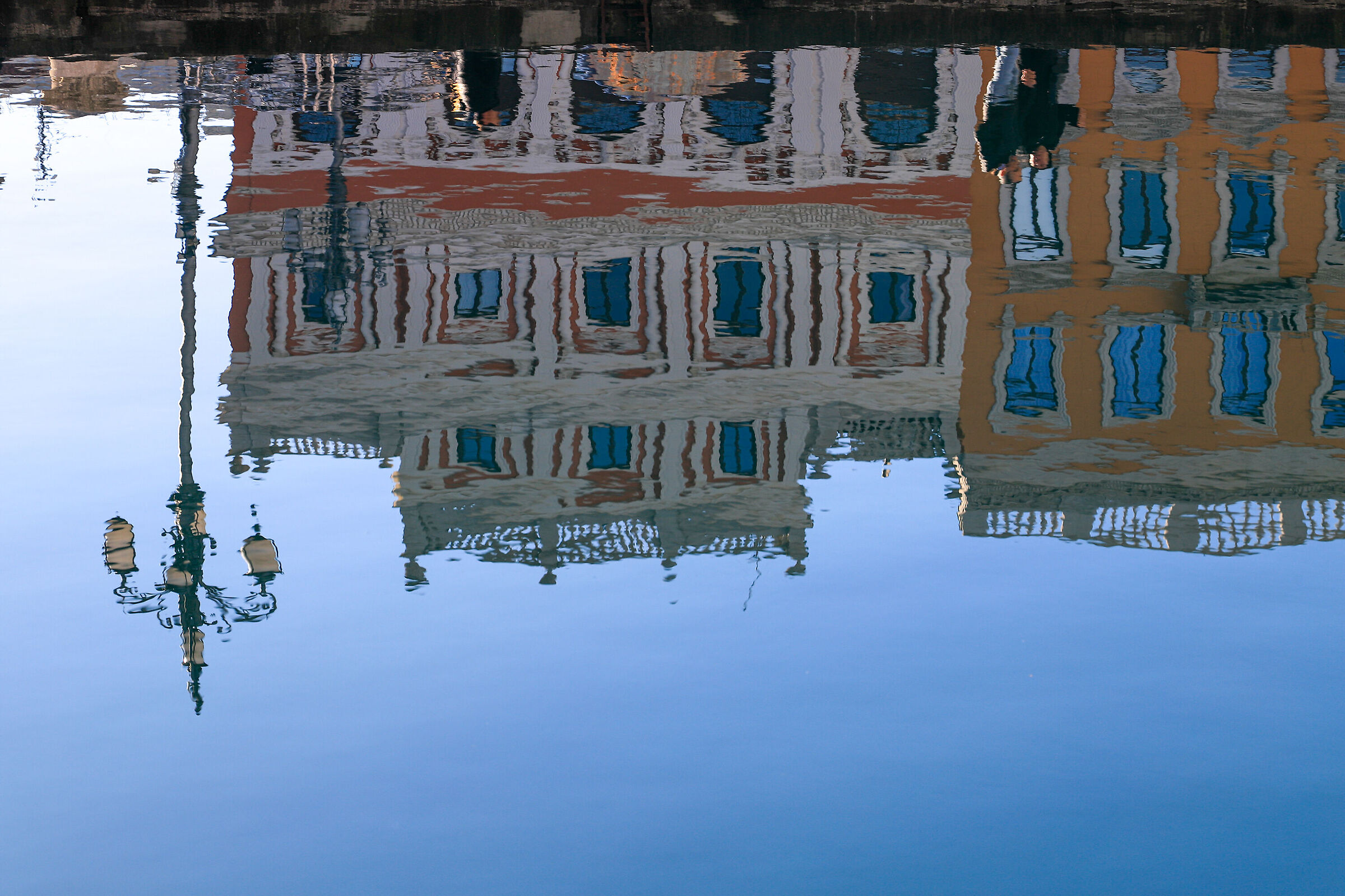Reflections on the Grand Canal upside down