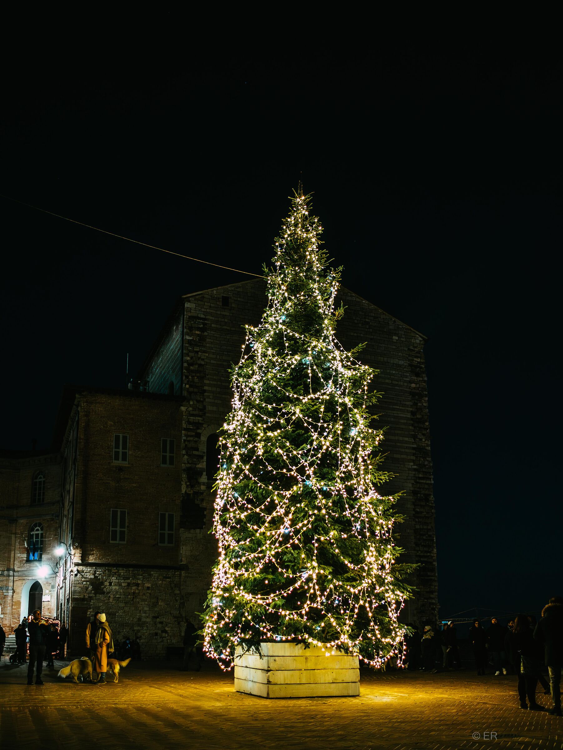 Gubbio city of Ceri at Christmas