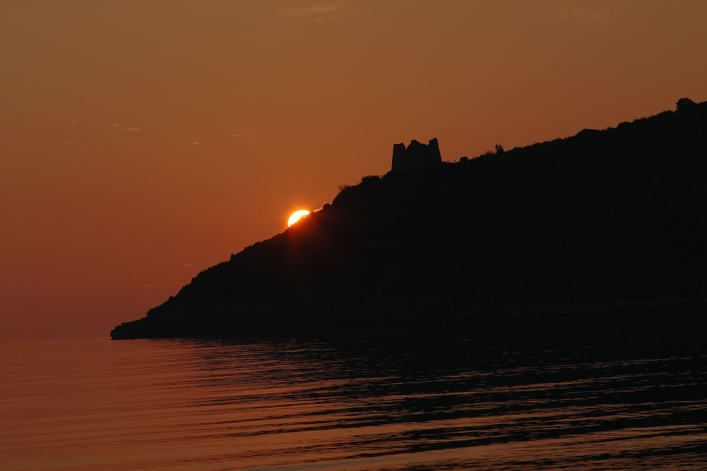 Tramonto sul Monte d'Oro