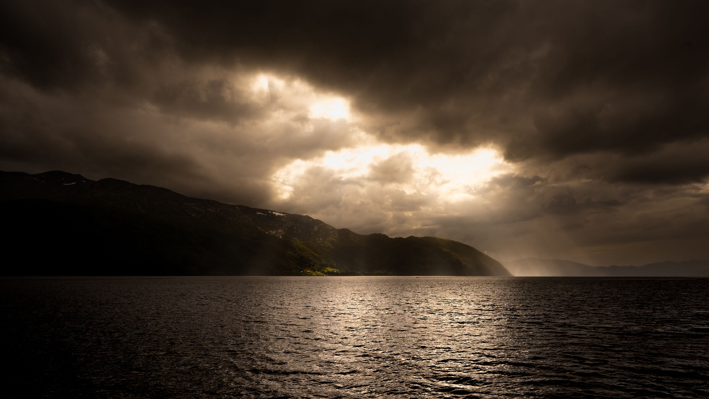 Light show during a ferry crossing
