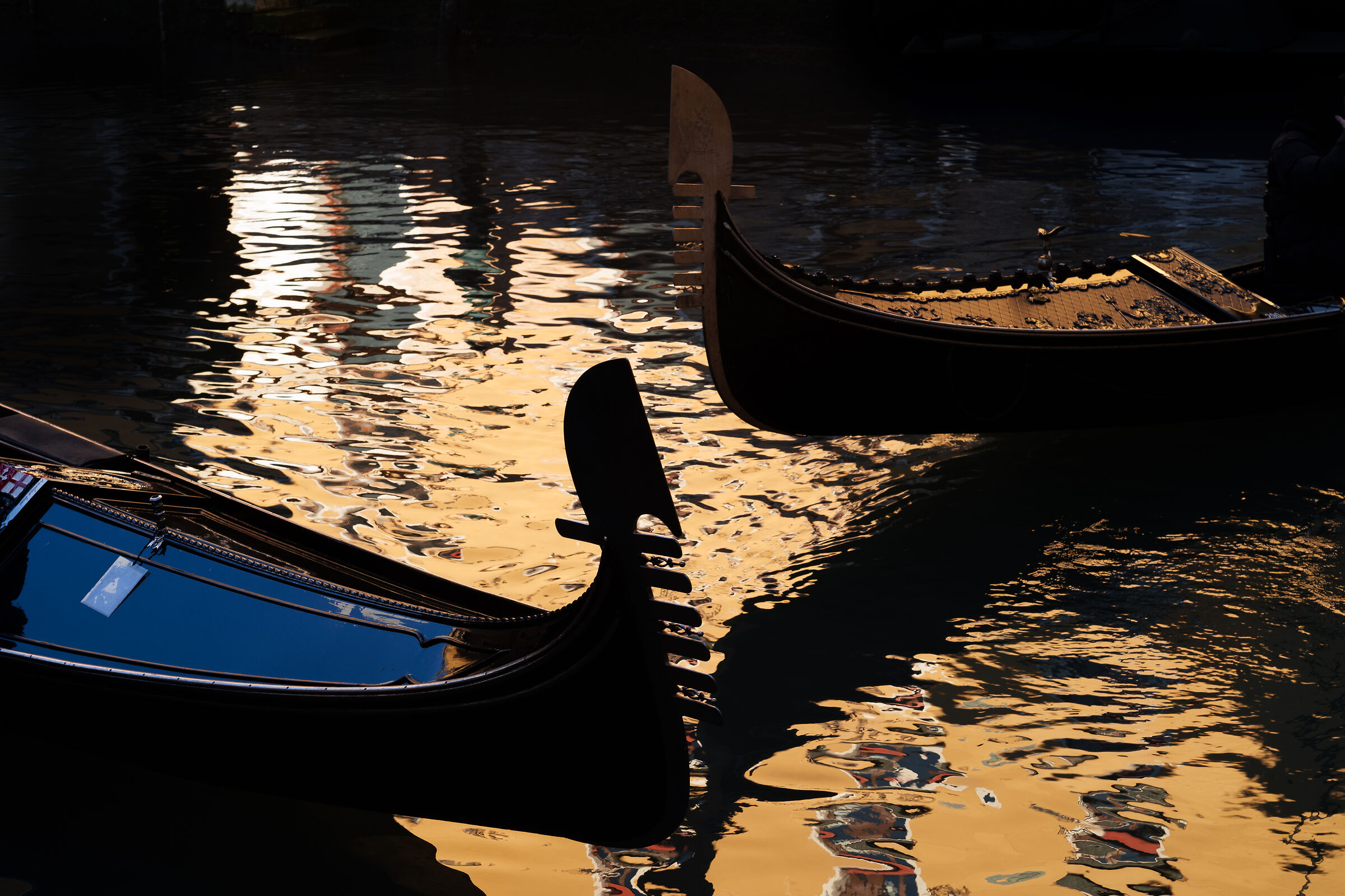 Gondolas and reflections