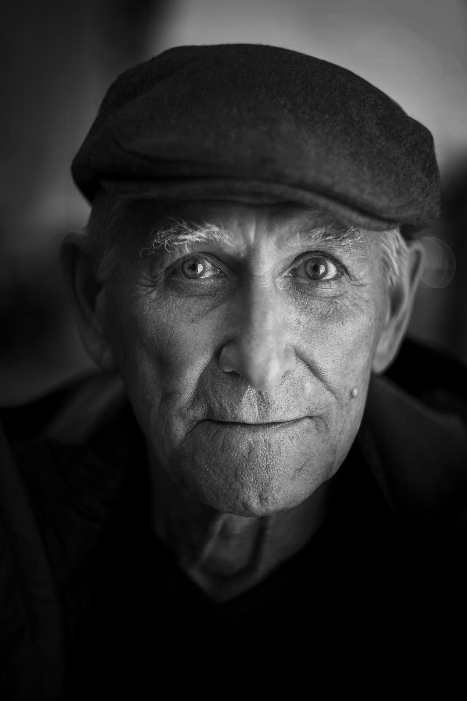 The inquiring gaze of the photographer observes who was