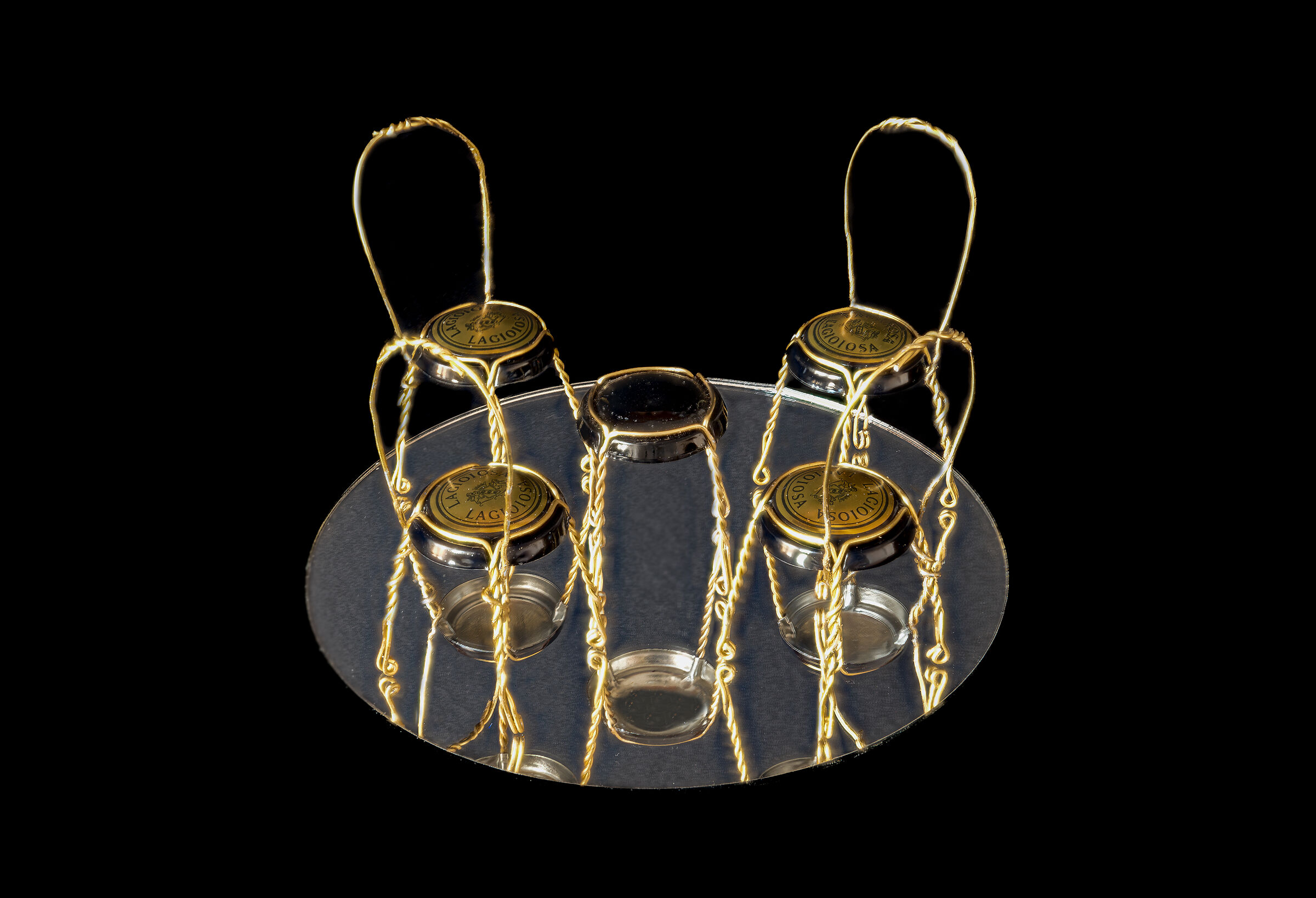 Living room... with sparkling wine corks