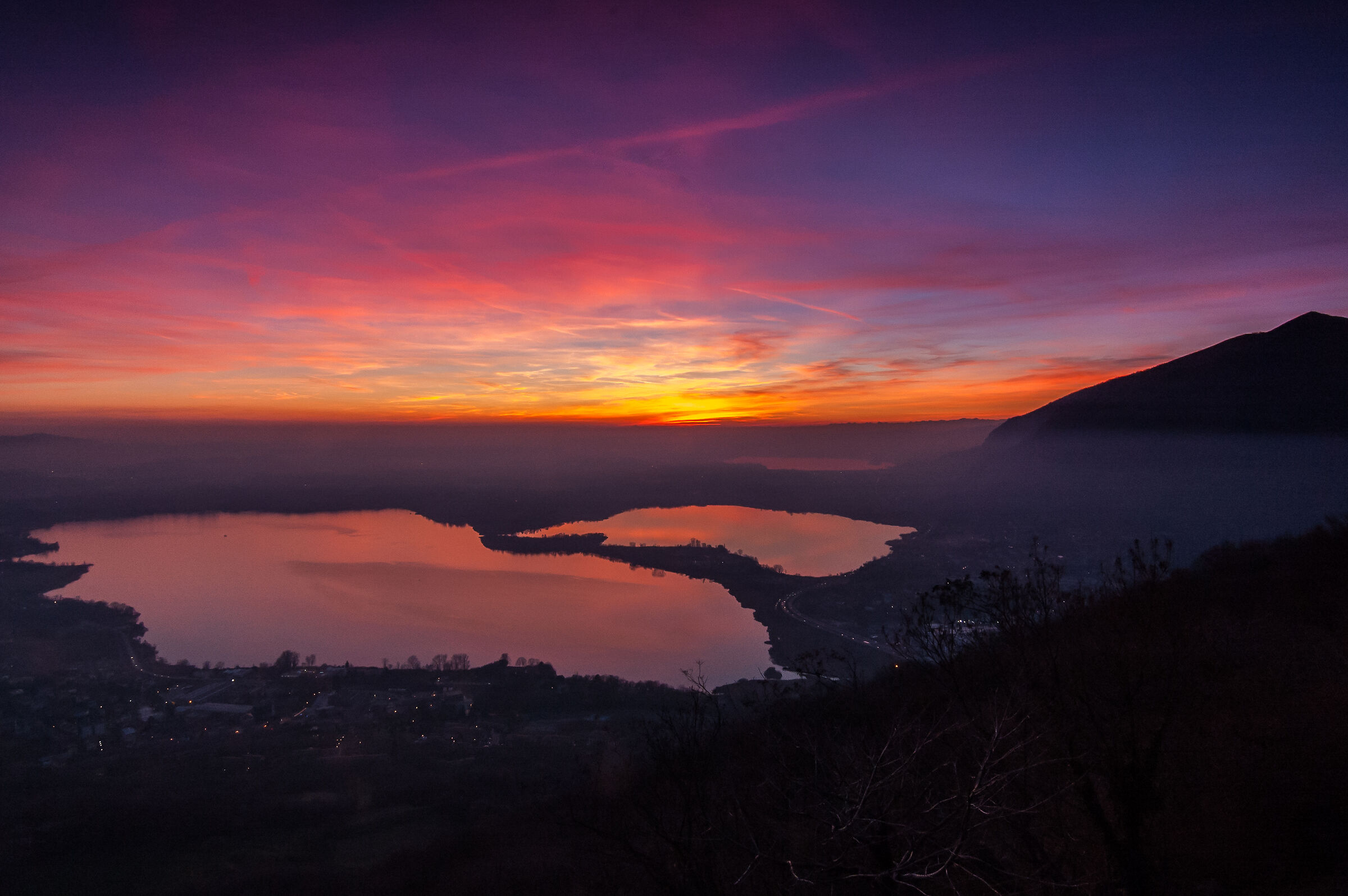 Sunset over the lakes