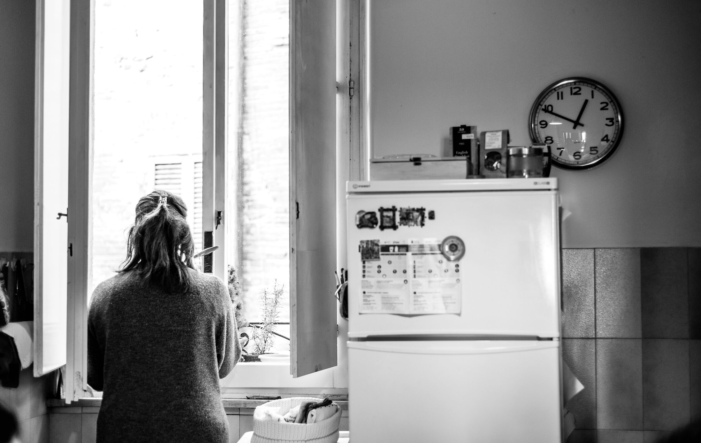In the kitchen