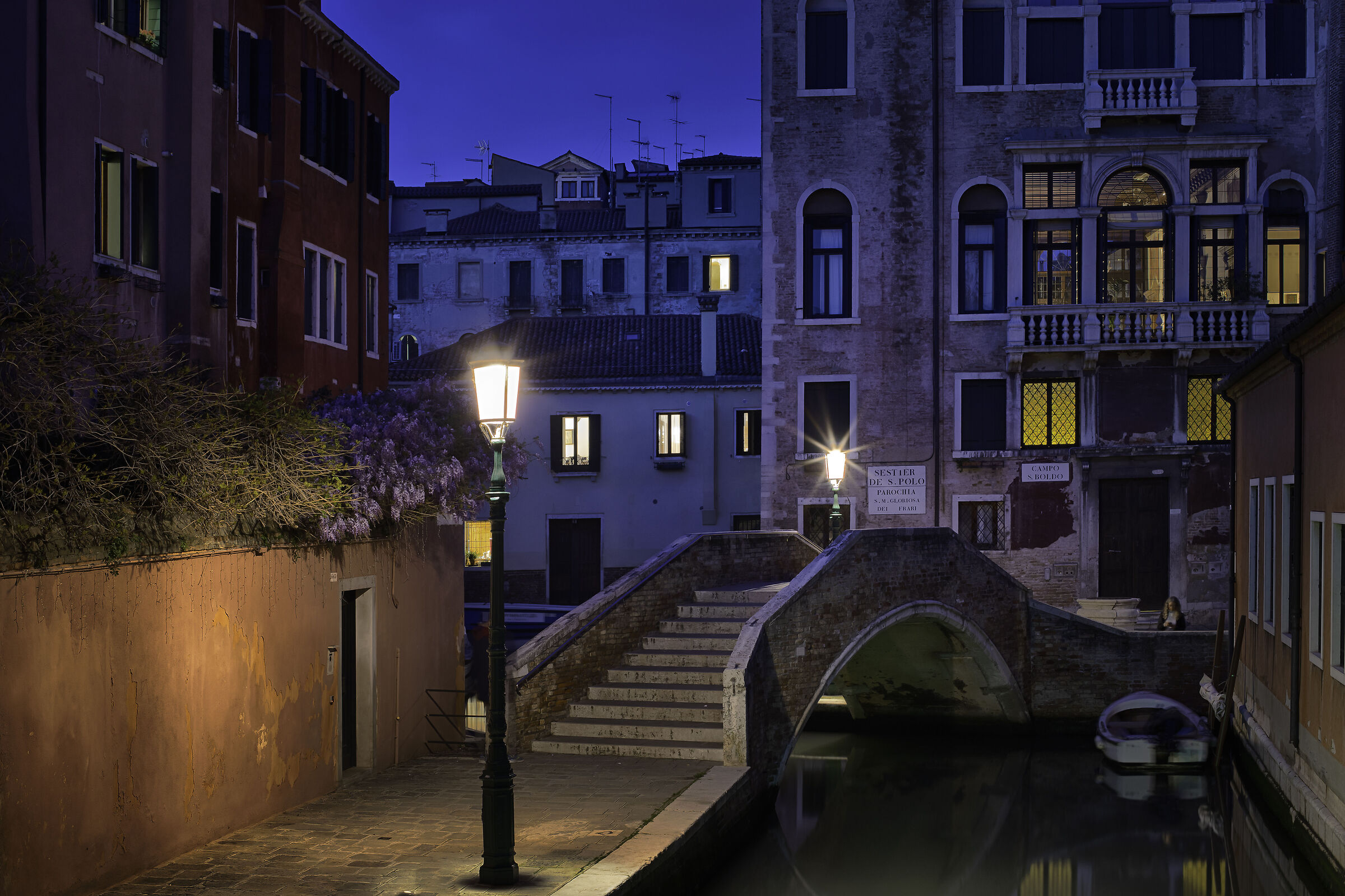 Scorcio notturno nel Sestier de San Polo