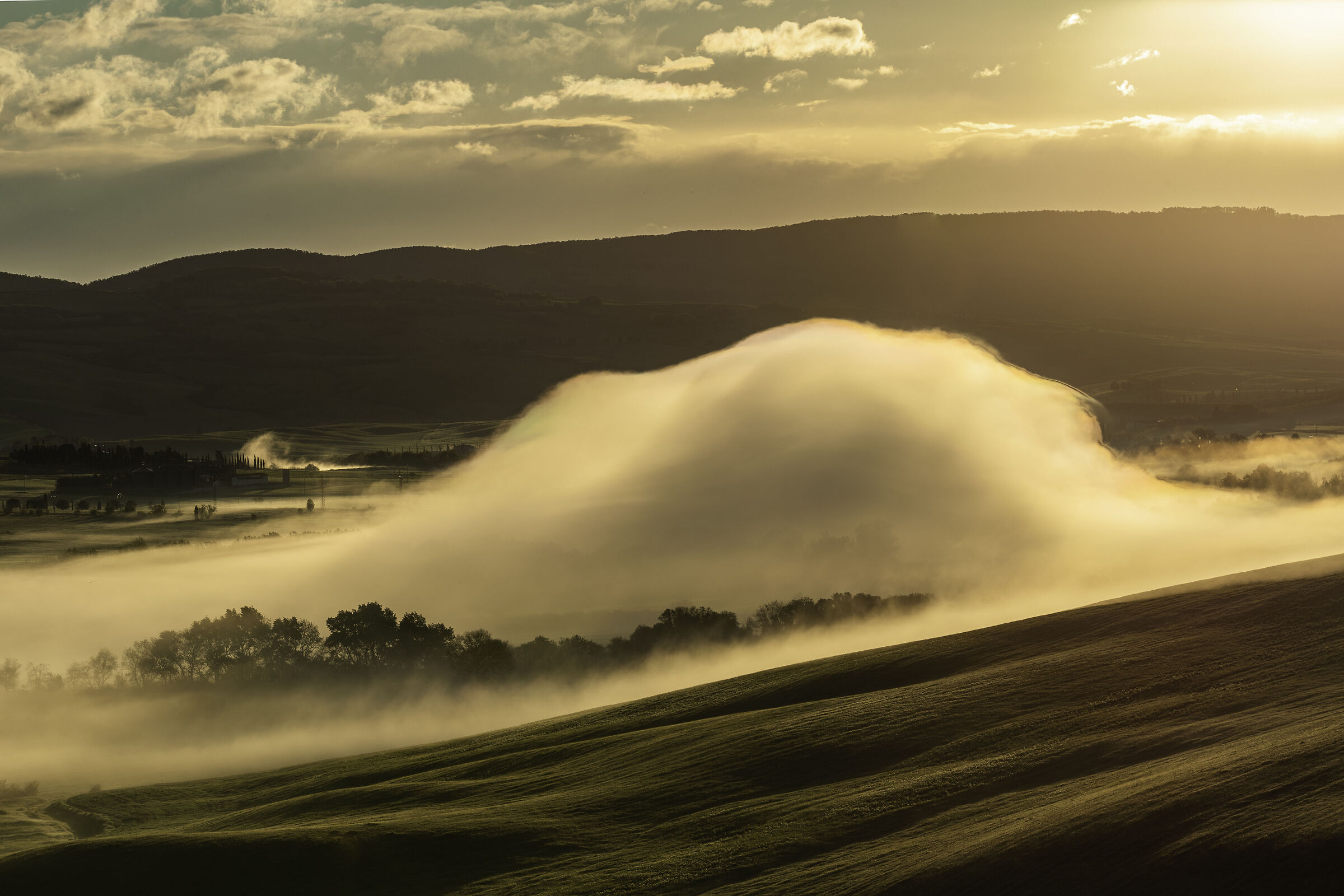 Fog on the Orcia River