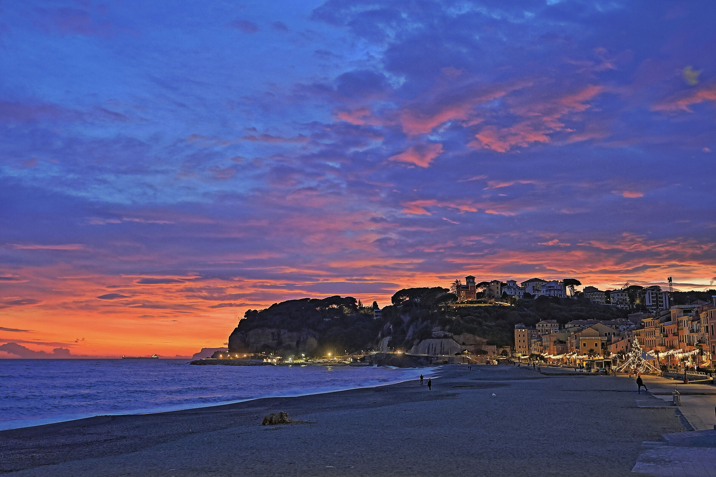 Celle Ligure at sunset