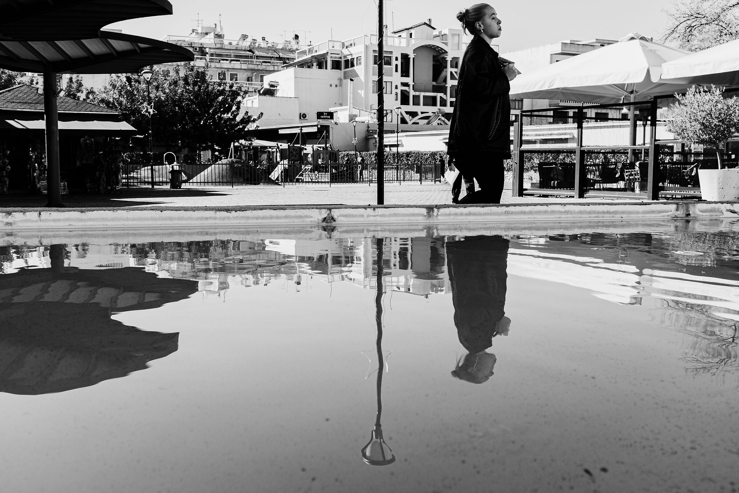 Reflection of a girl
