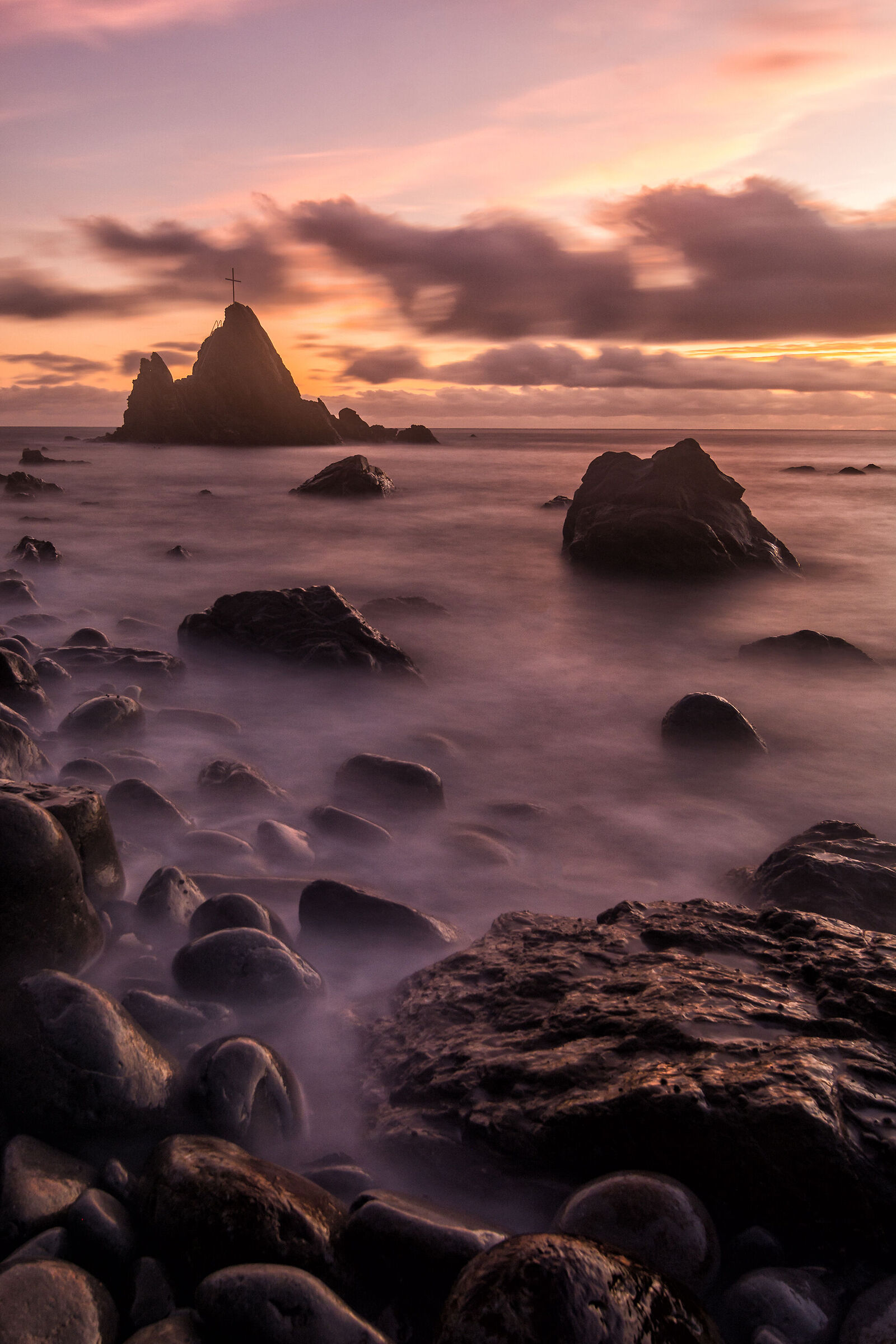Sunset among the rocks