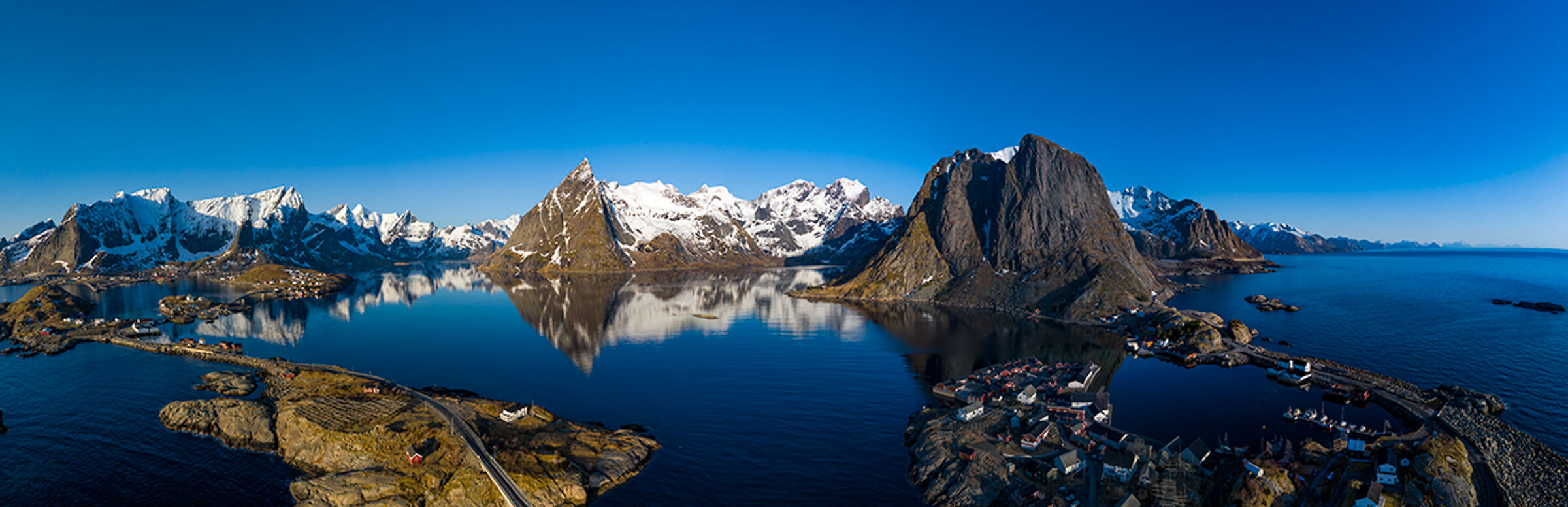 Hamnøy aerial pano