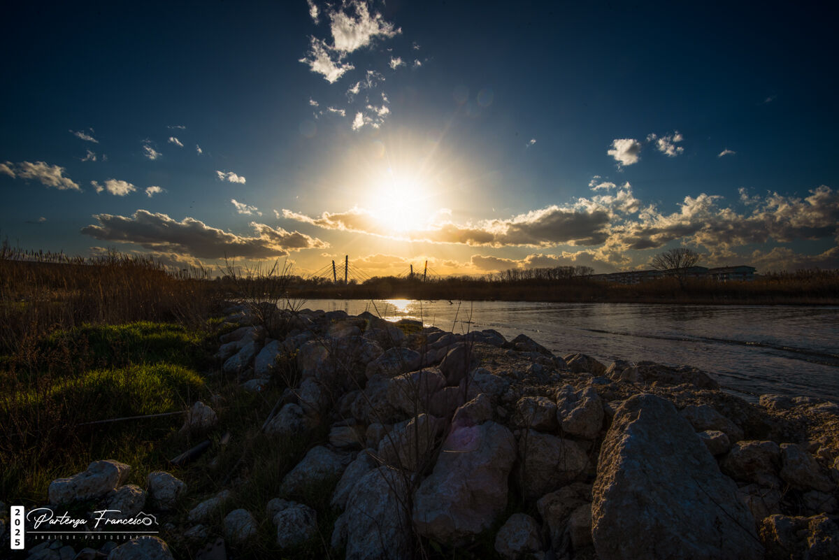 Sunset on the river