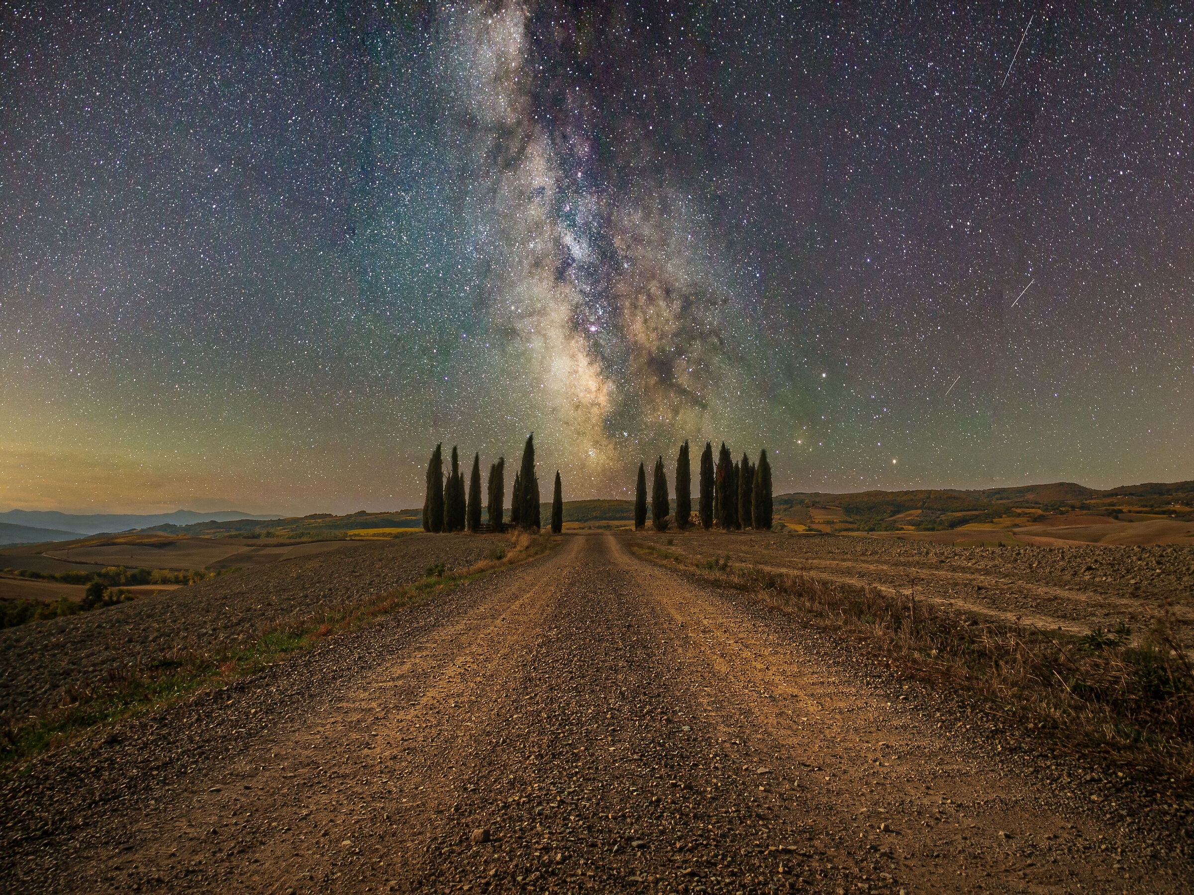 Valle d'Orcia Night with the stars
