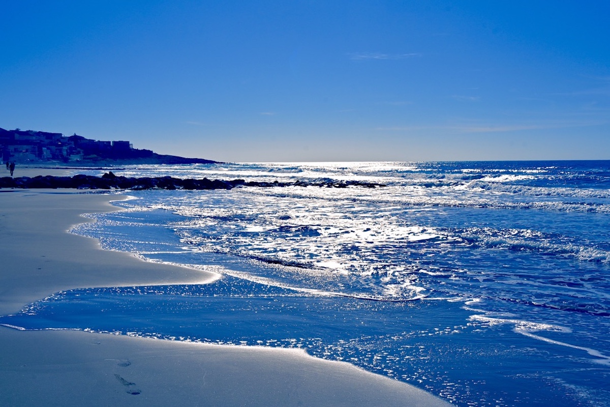 When January dresses in the Sea of Blue'