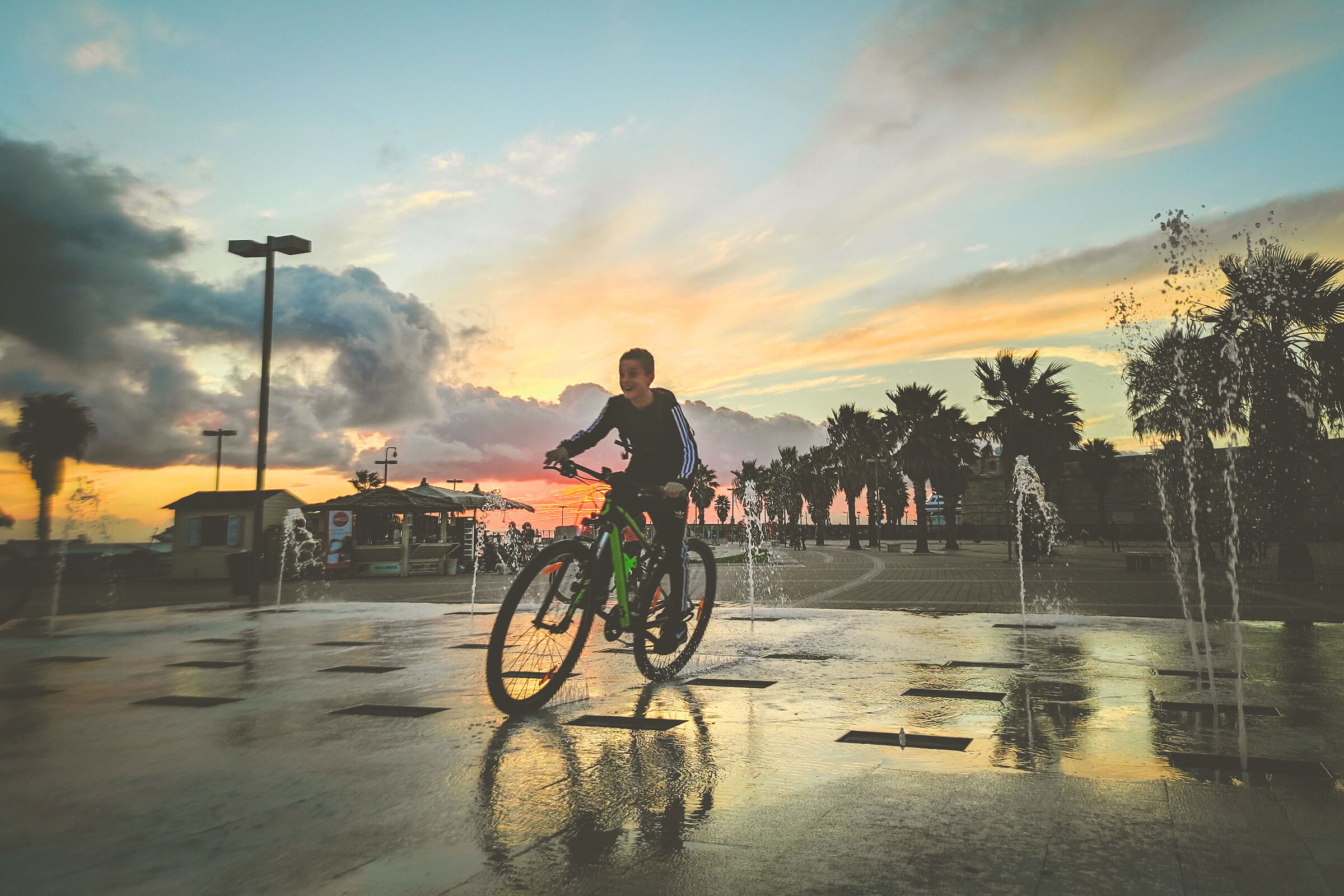 By bike