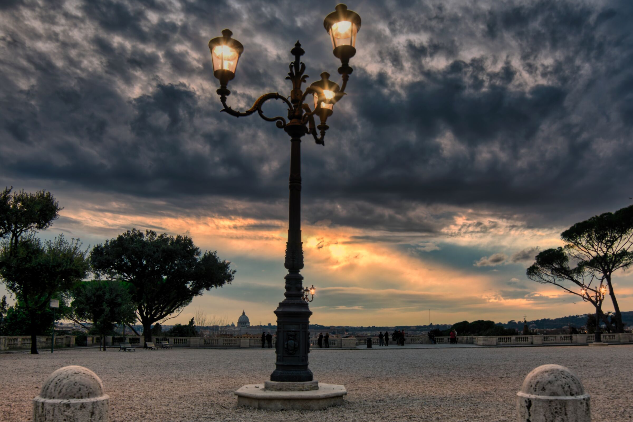Pincio Terrace in the evening