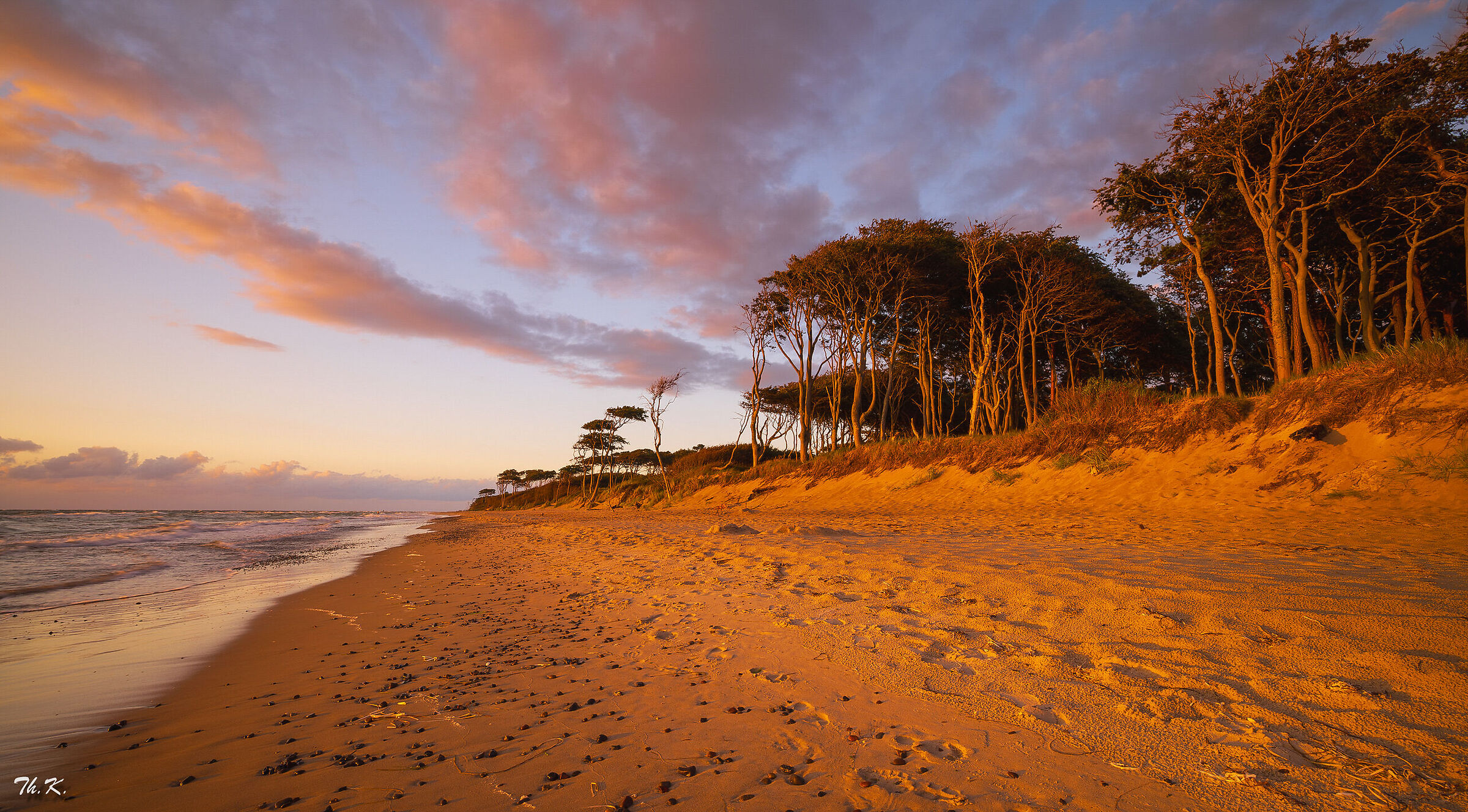 Luce della sera sulla spiaggia