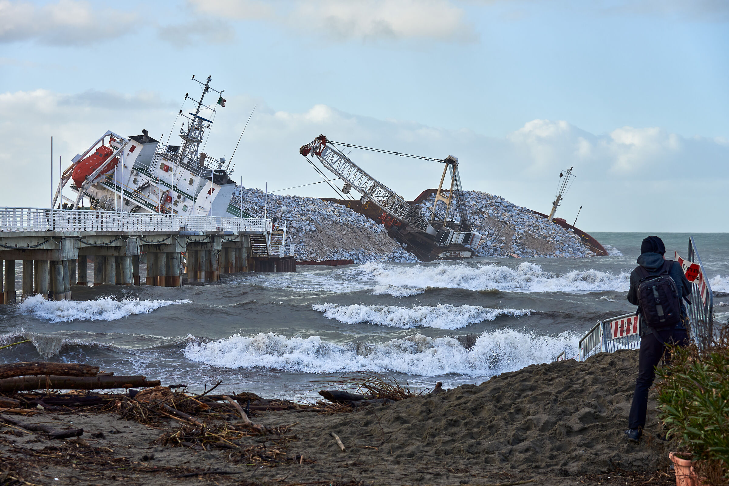 naufragio a Marina di Massa