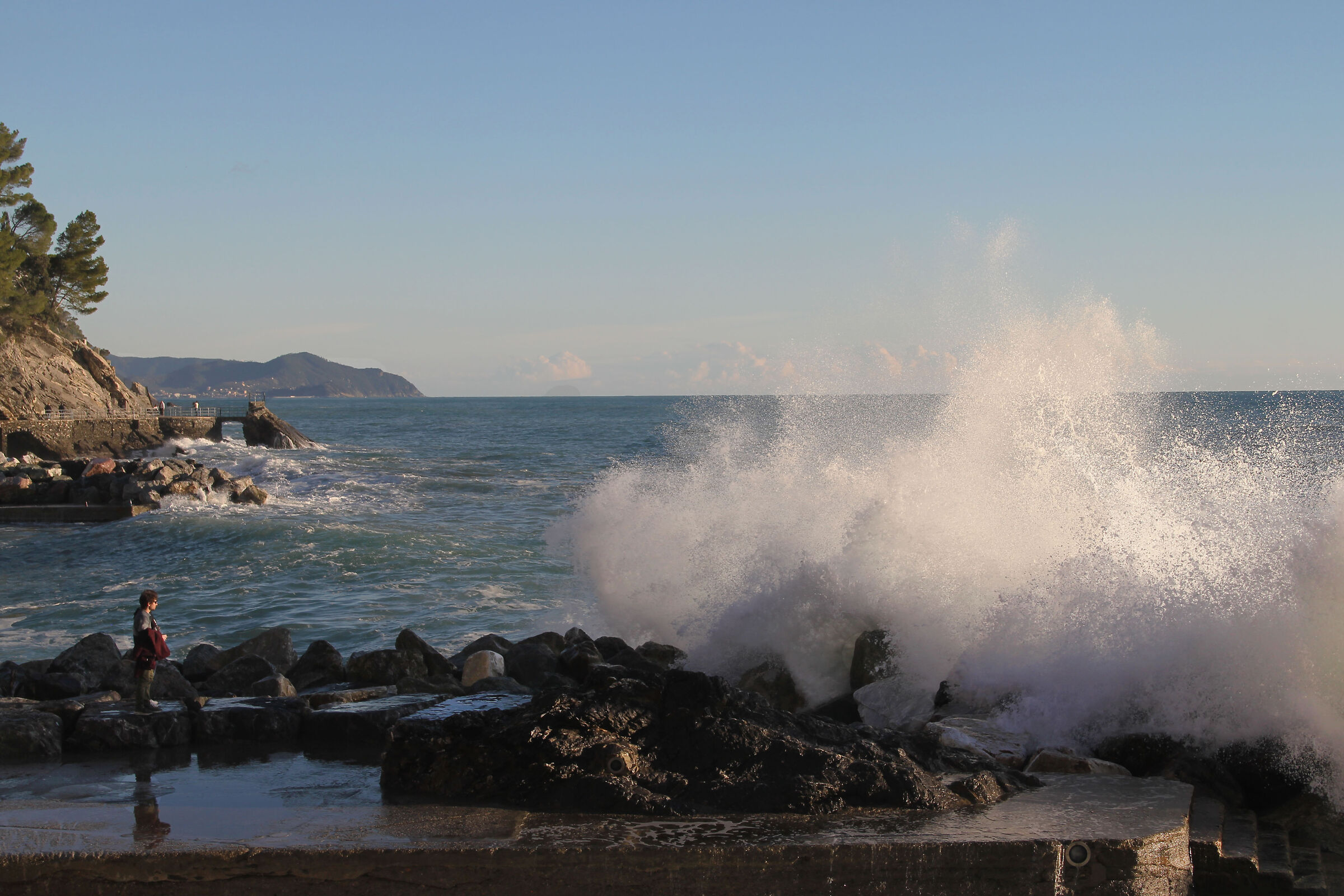 Storm surge in Zoagli