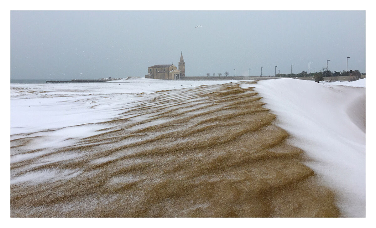 Snow-covered Caorle