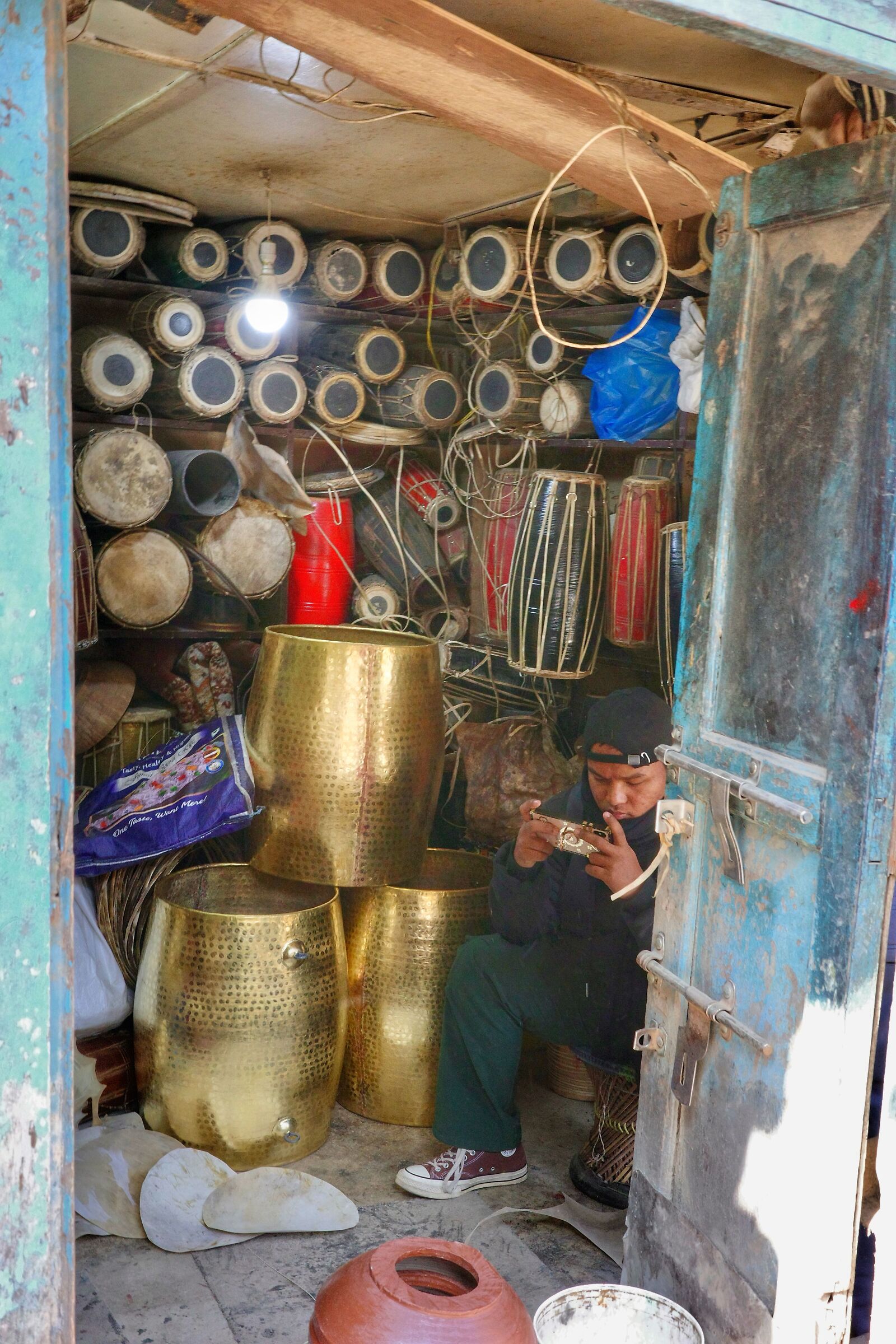 Kathmandu - drums shop