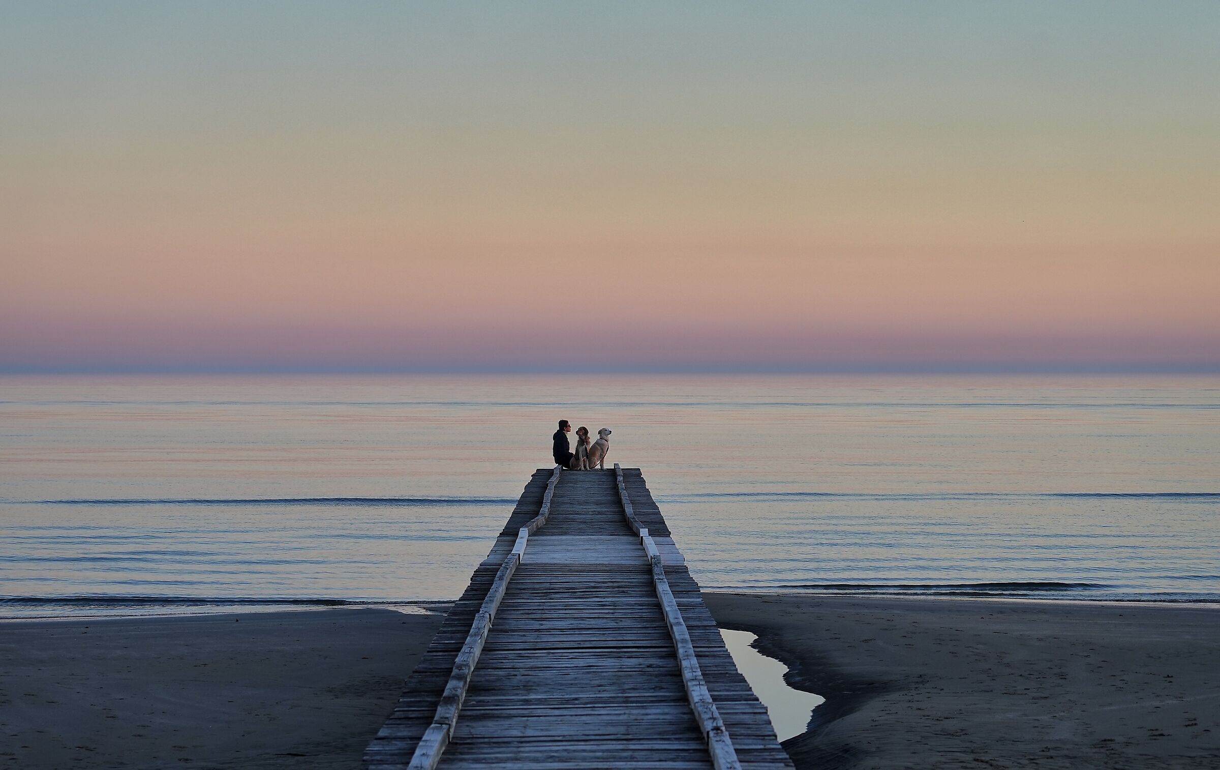 Al tramonto.