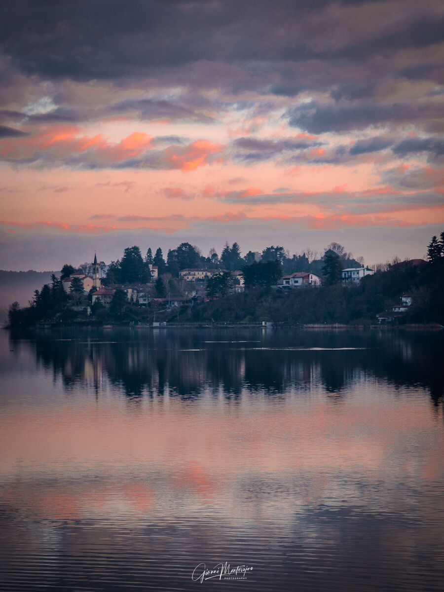 Lake Varese at sunset