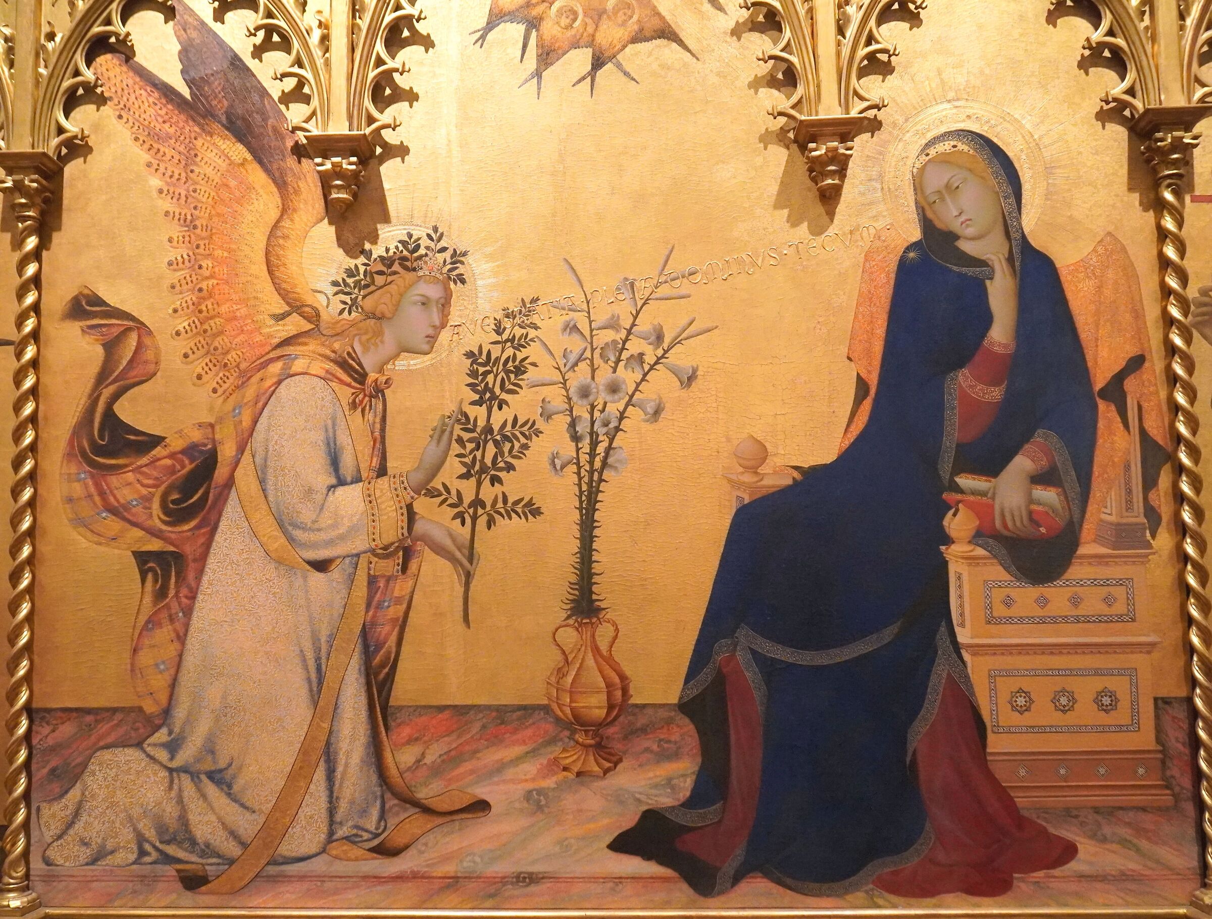 Simone Martini and Lippo Menni - Annunciation with Saints