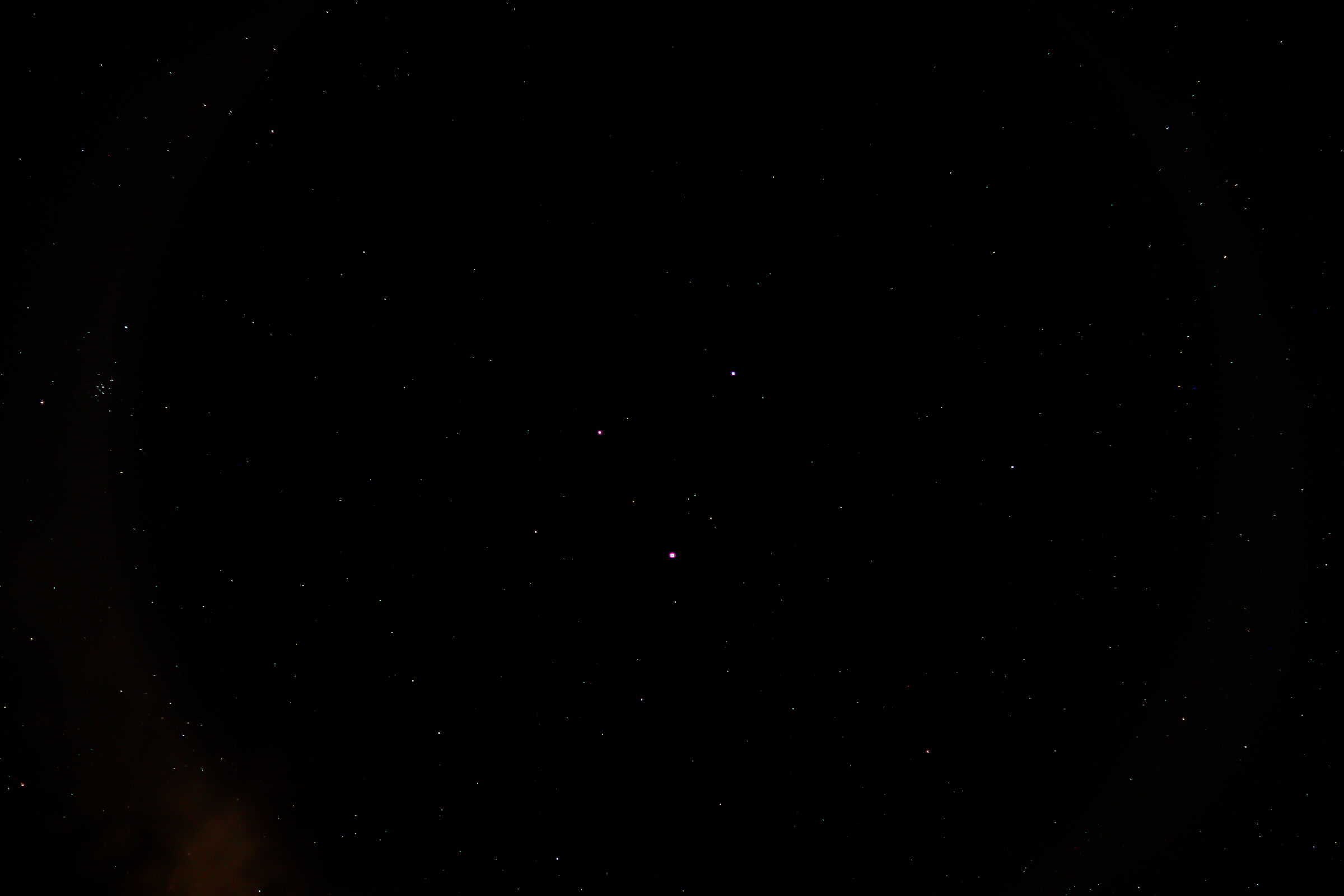 Mars between Pollux and Castor