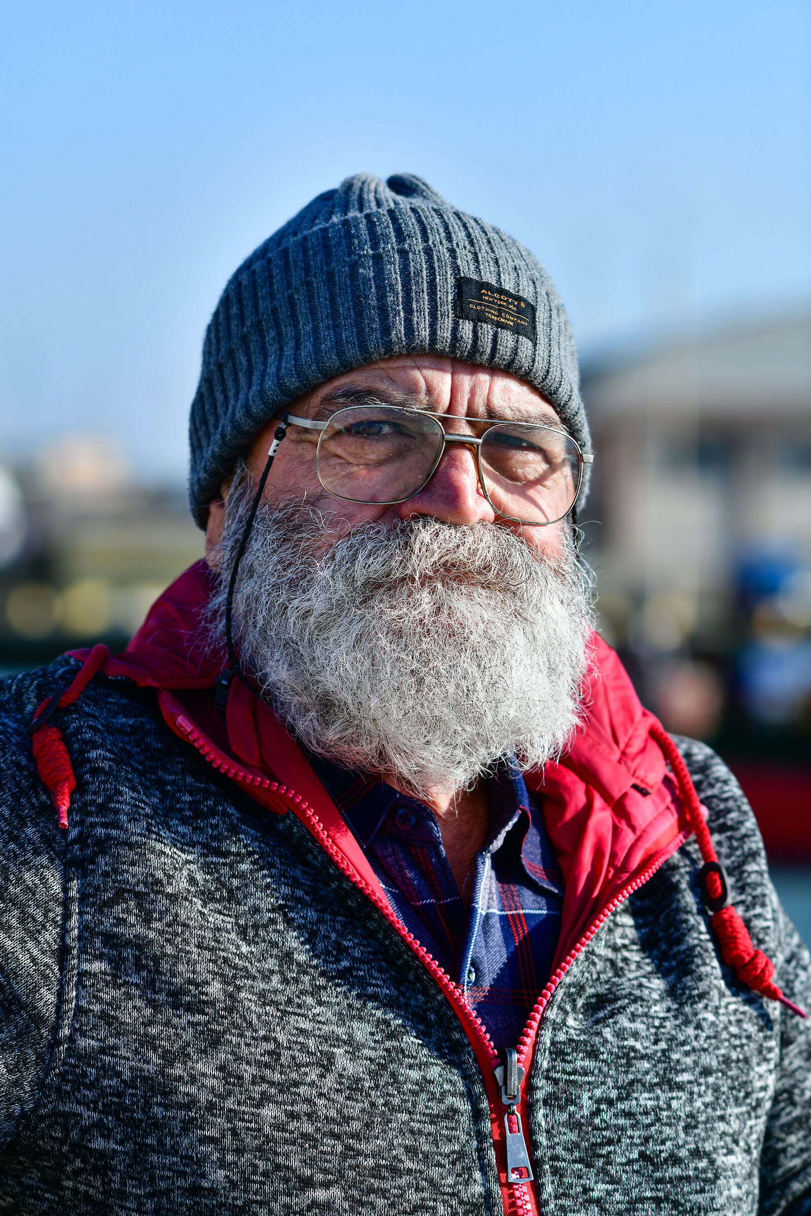 On the pier of the canal port of Fiumicino