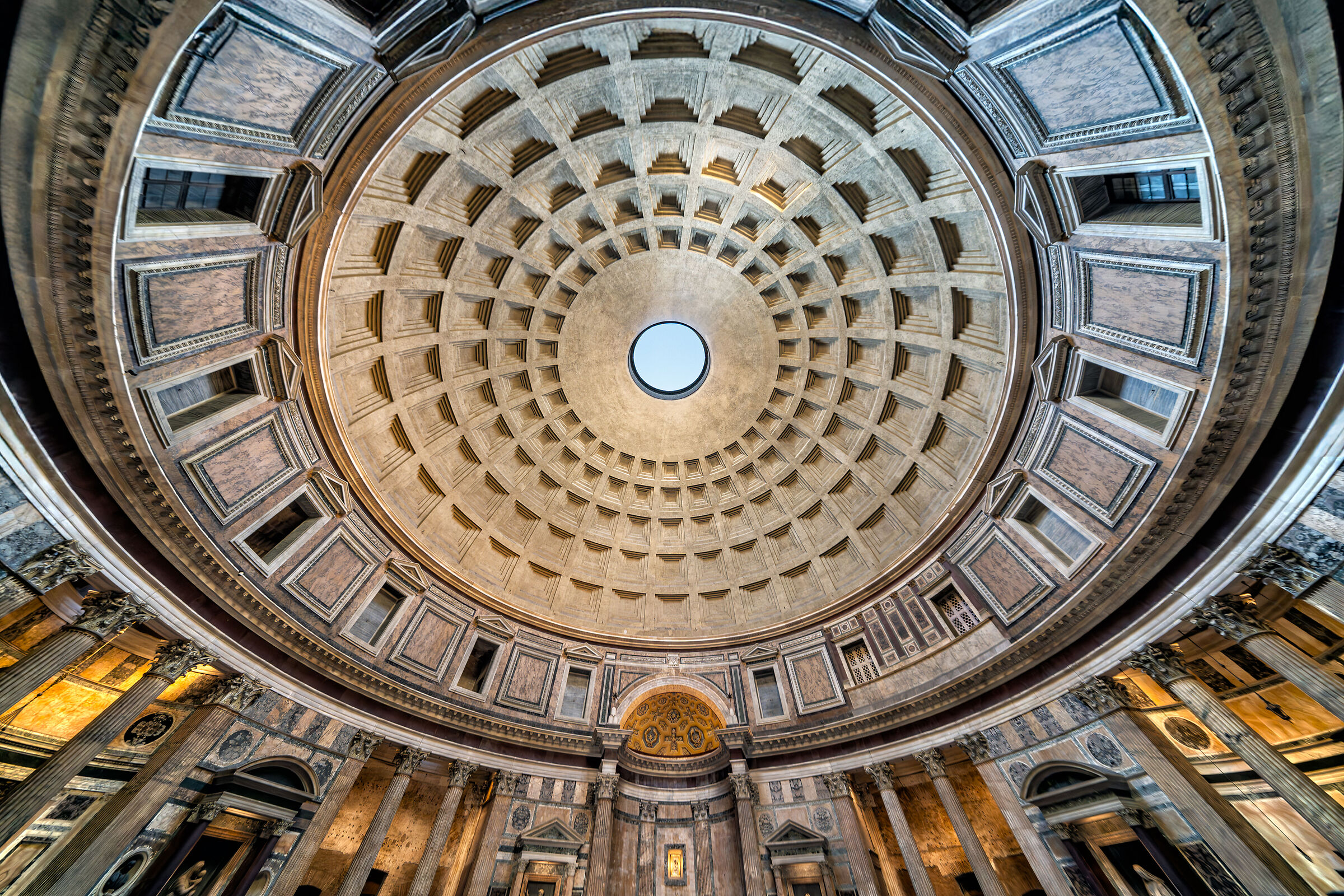 Interno della cupola del Pantheon ... a 9 mm!