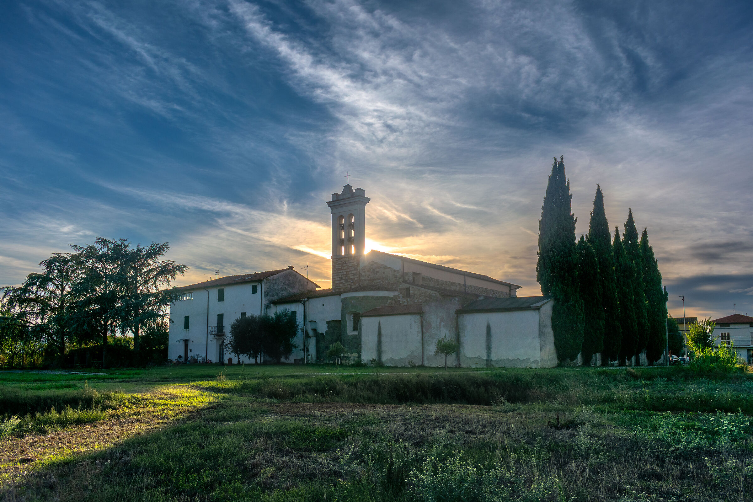 Sunset over the parish church