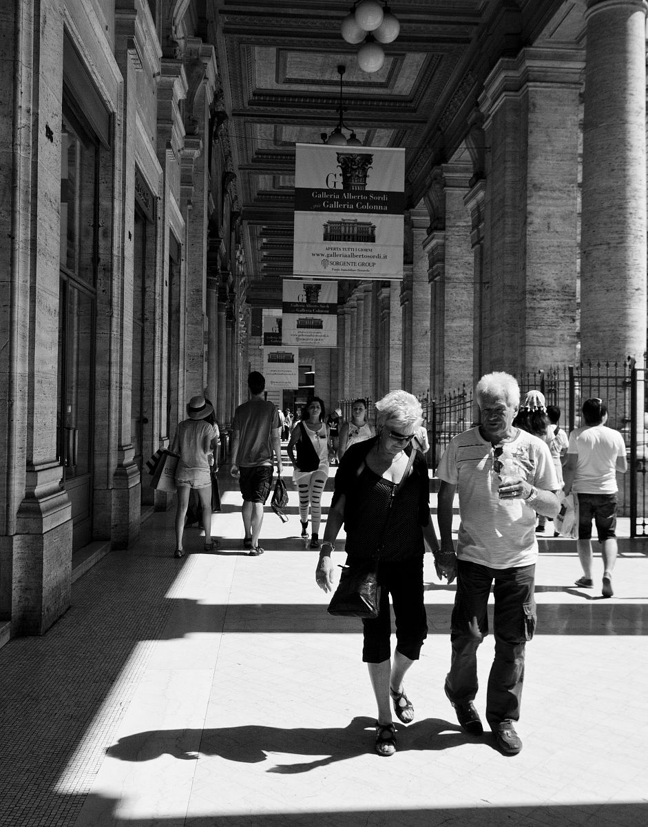 through the streets of Rome