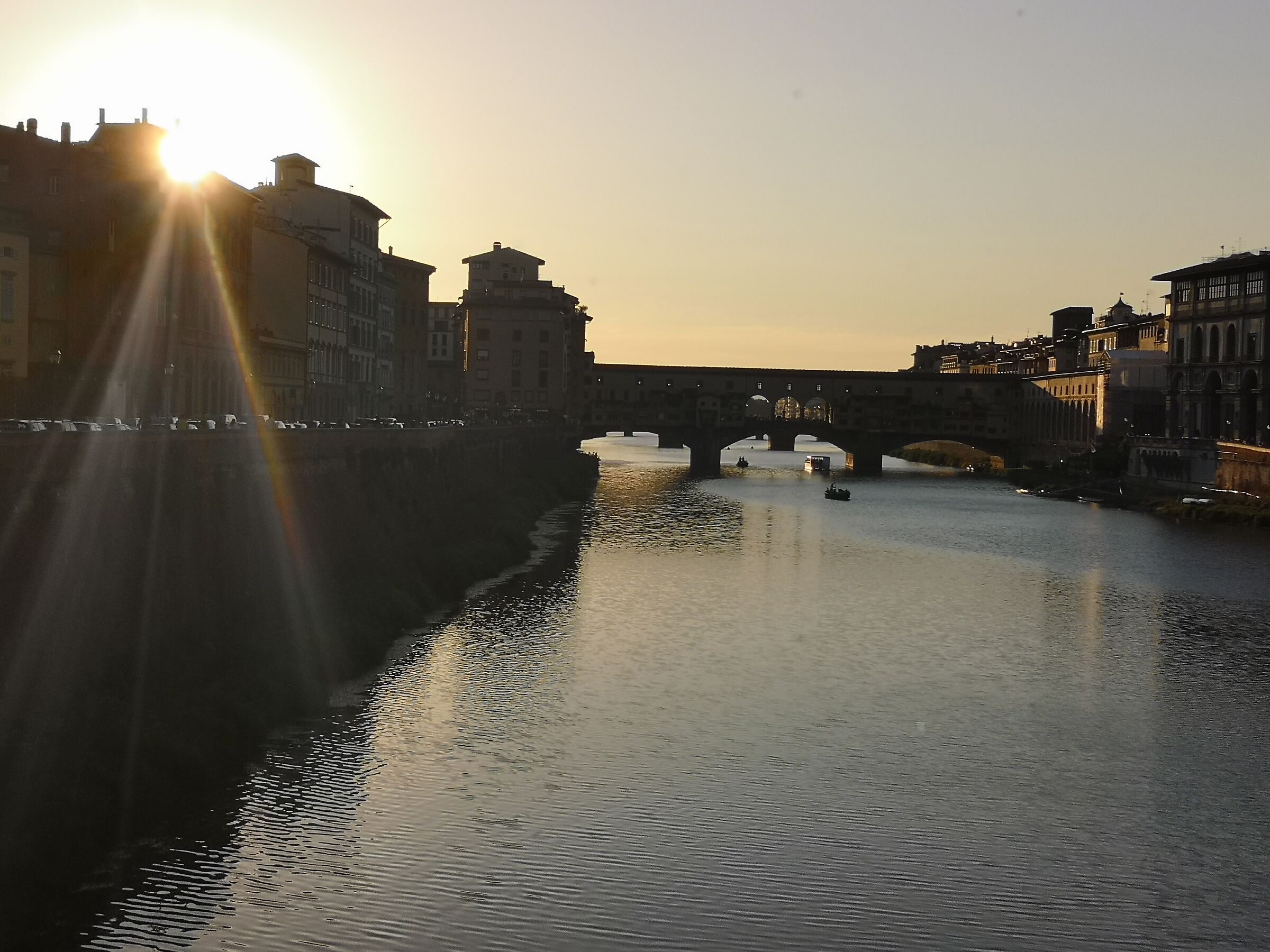tramonto a ponte vecchio