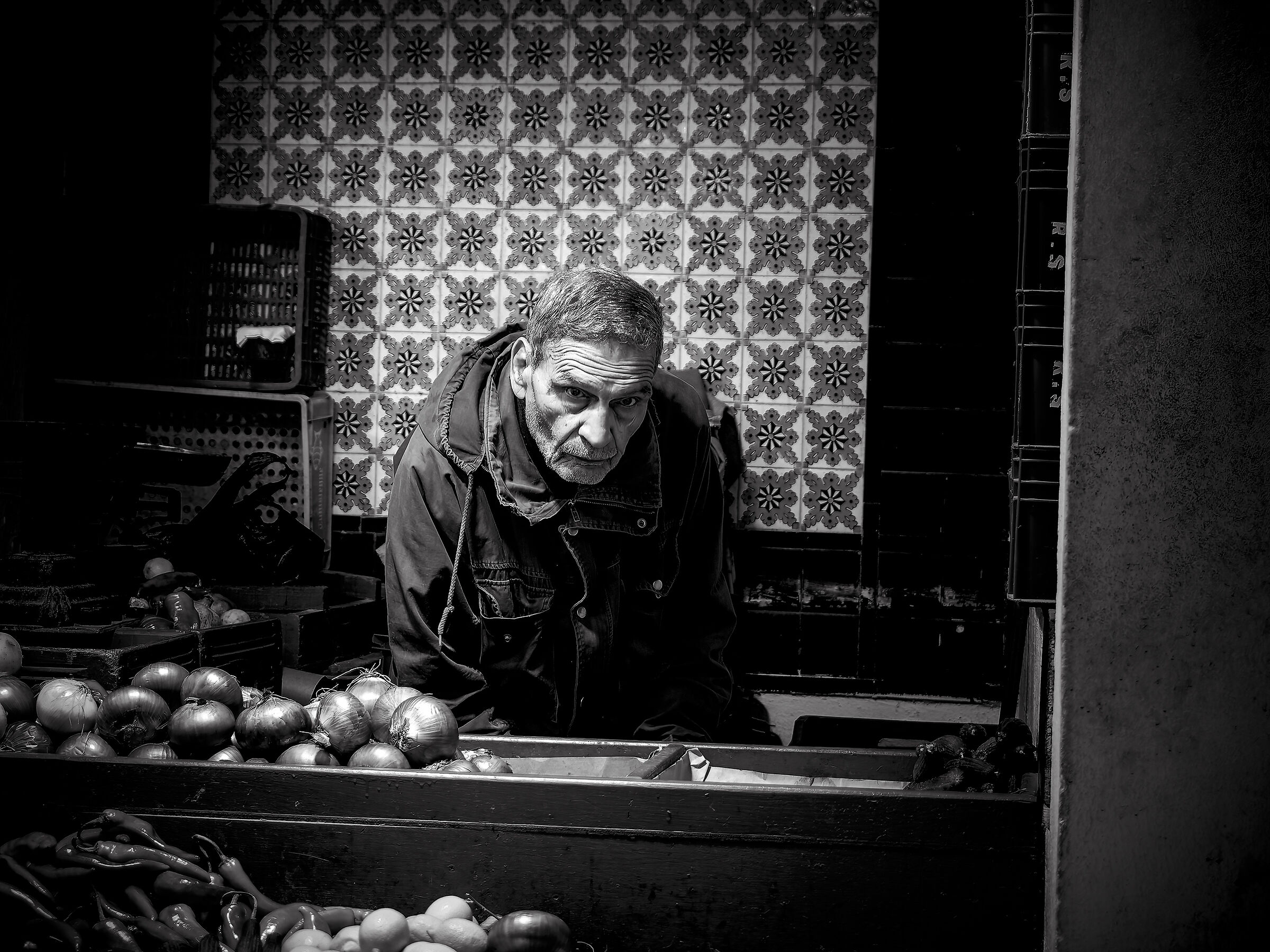 Il vecchio venditore di verdure