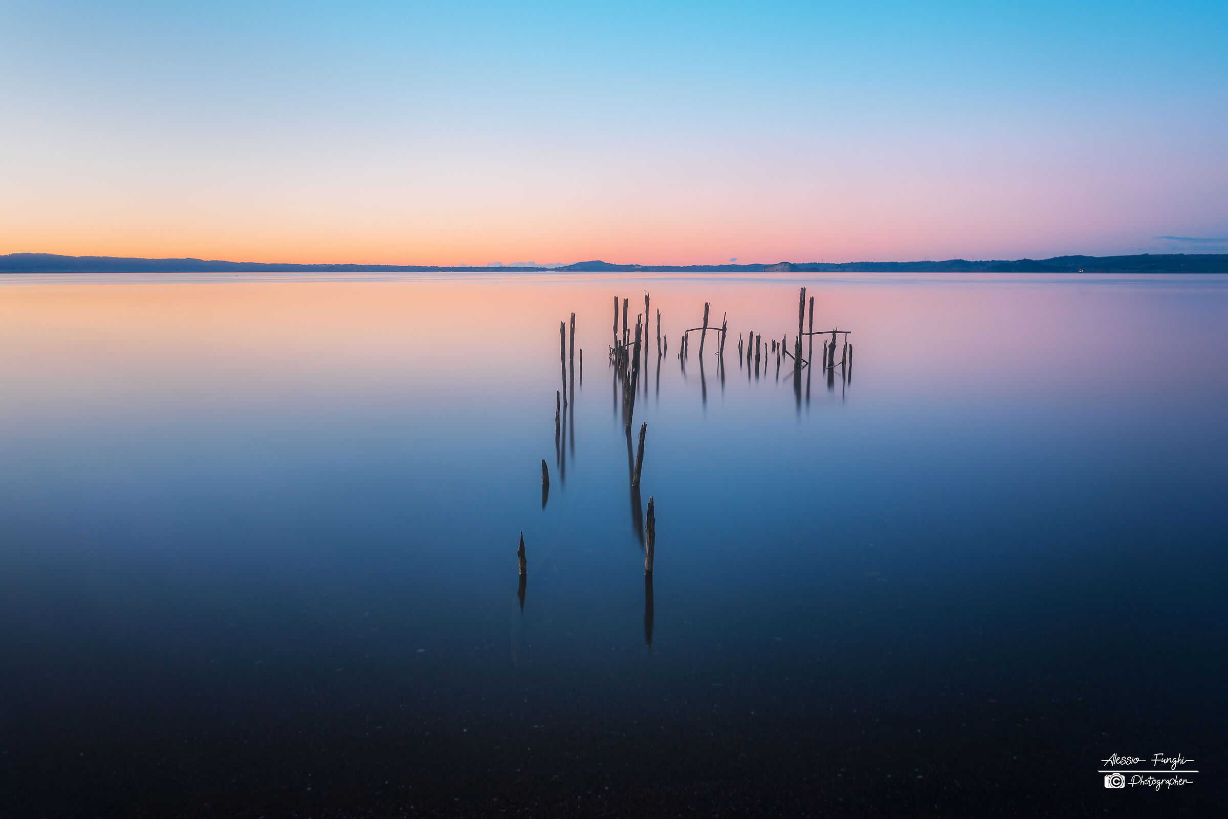 Reflections of tranquility at dusk