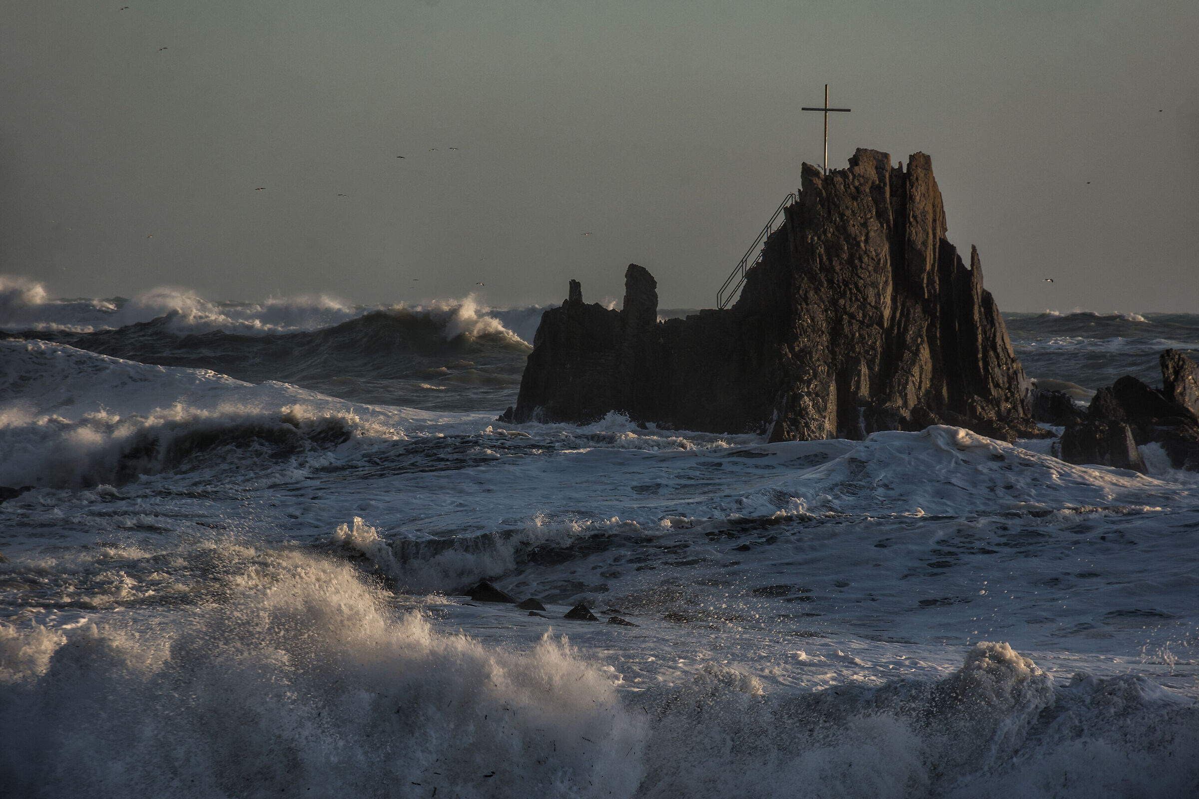 Surrounded by the waves