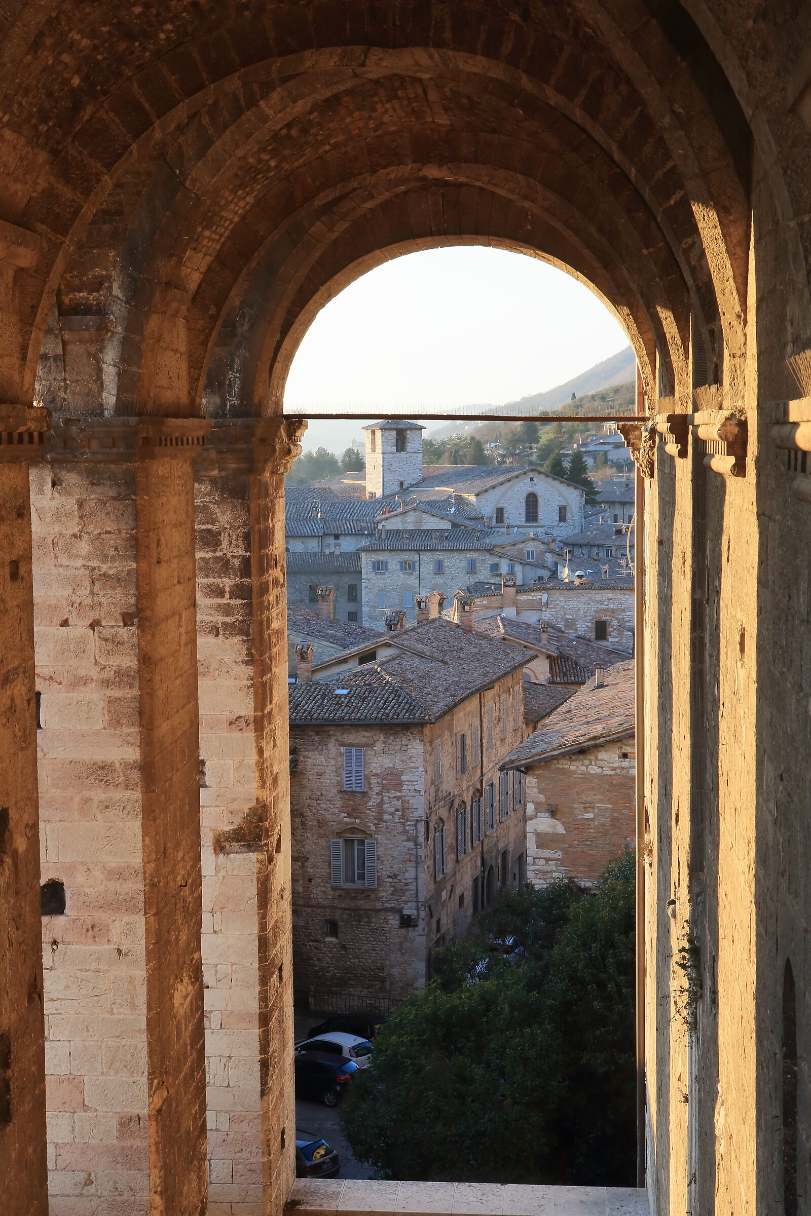 Vista dall'arco del Palazzo