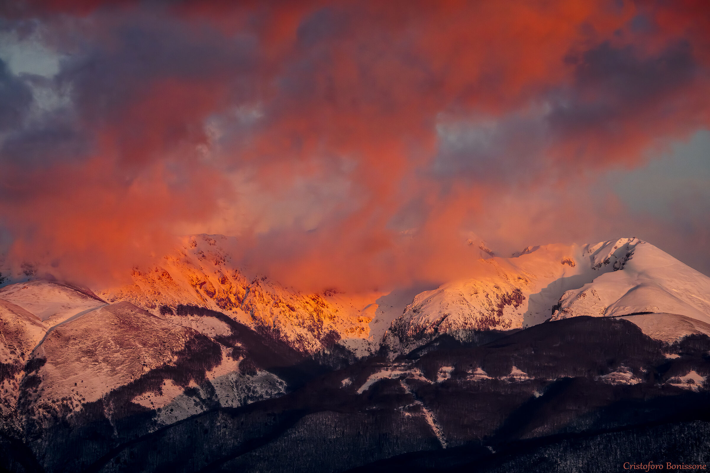 Terminilo Al Tramonto (Vista da Rieti)