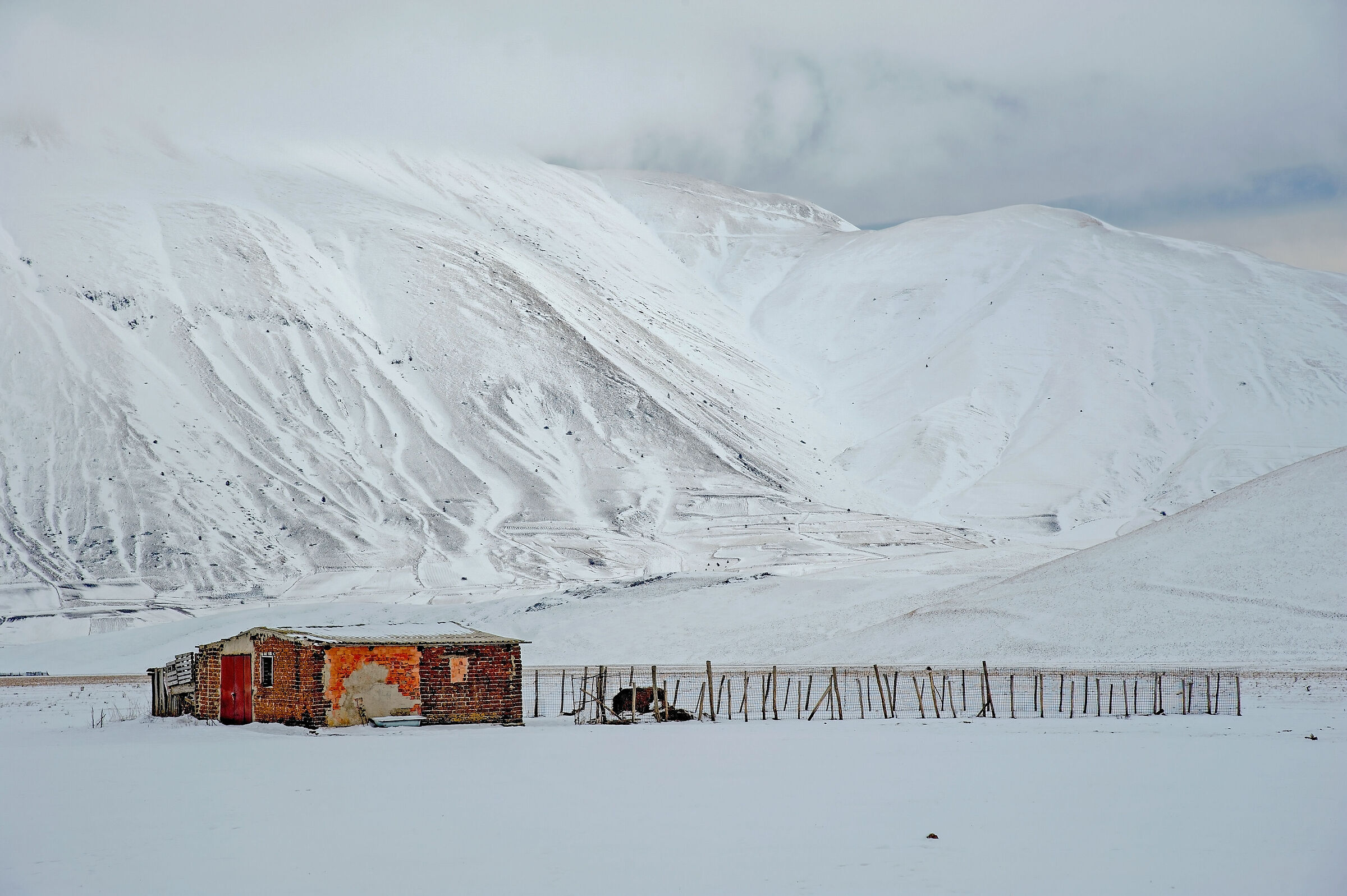 snow in Castelluccio.