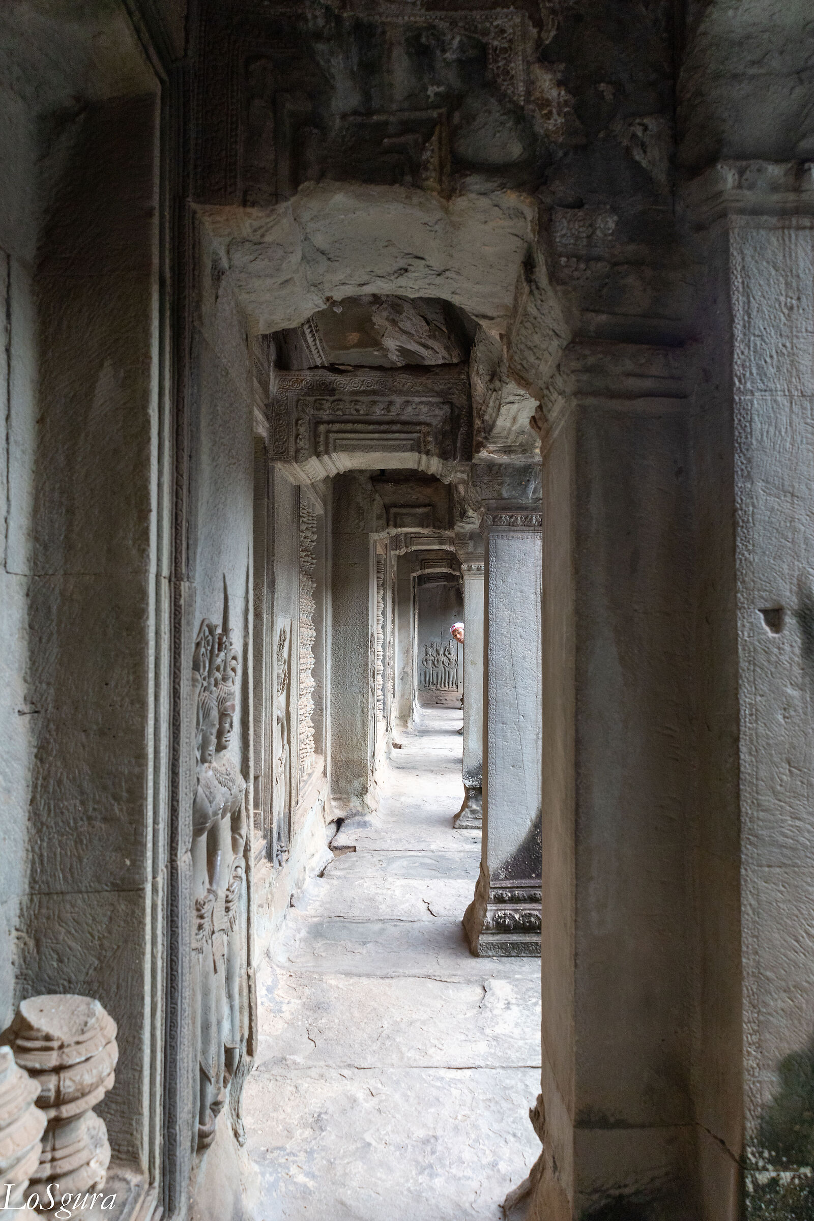 Temple with intruder