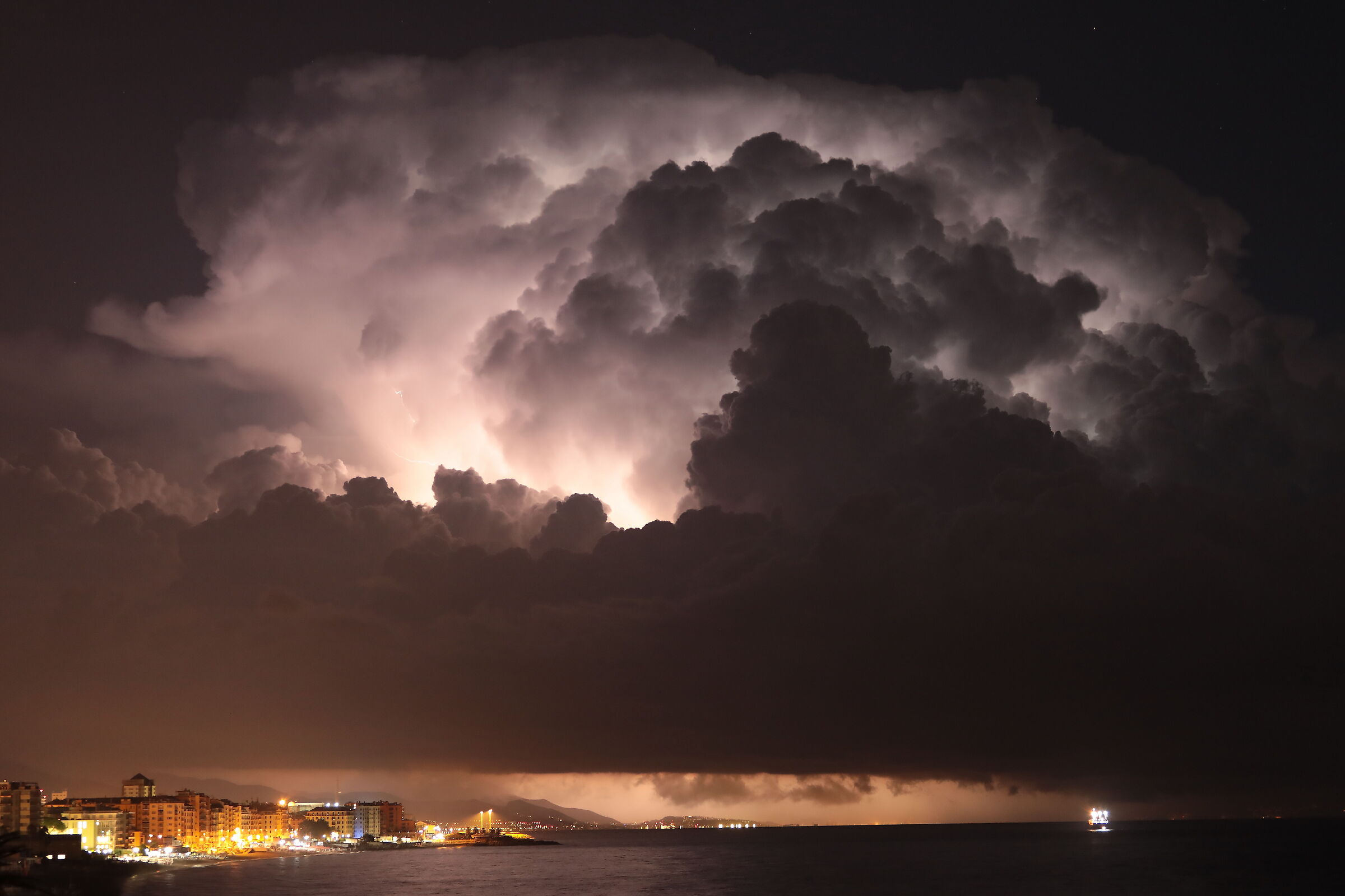 Thunderstorm over Genoa