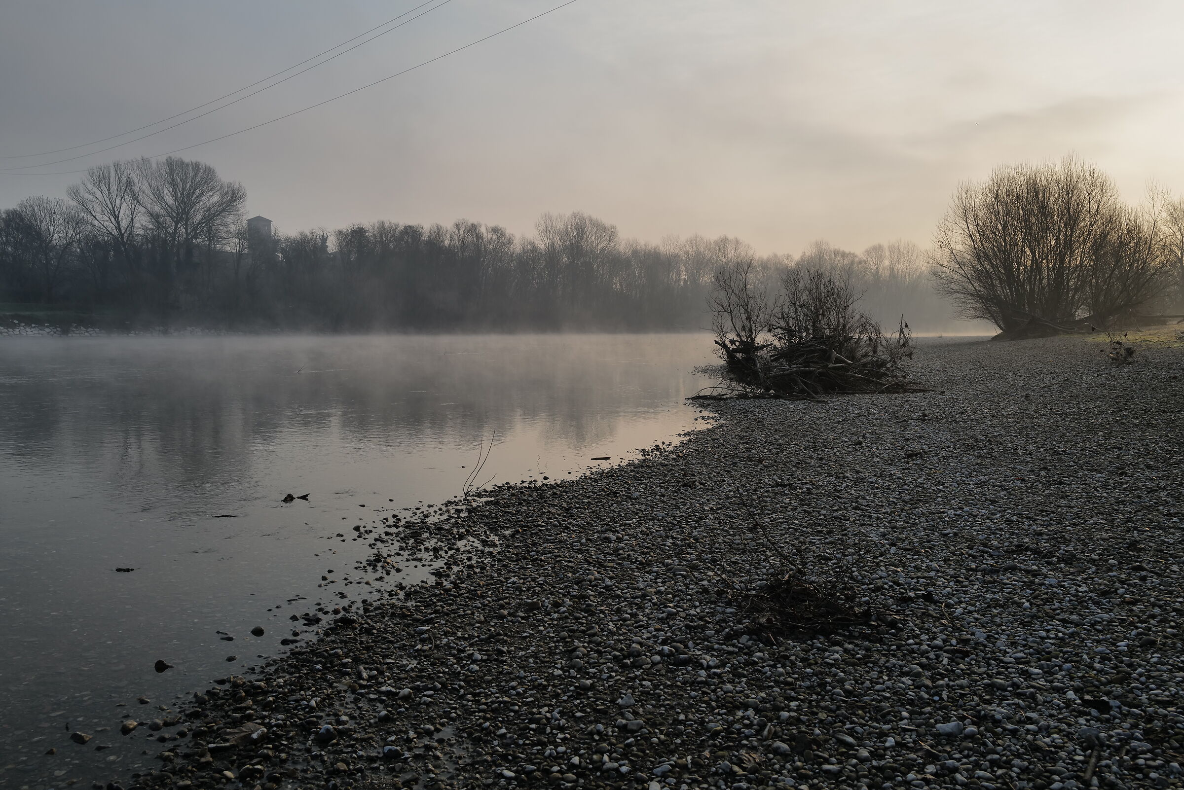 La spiaggia del Lido, mattina di febbraio