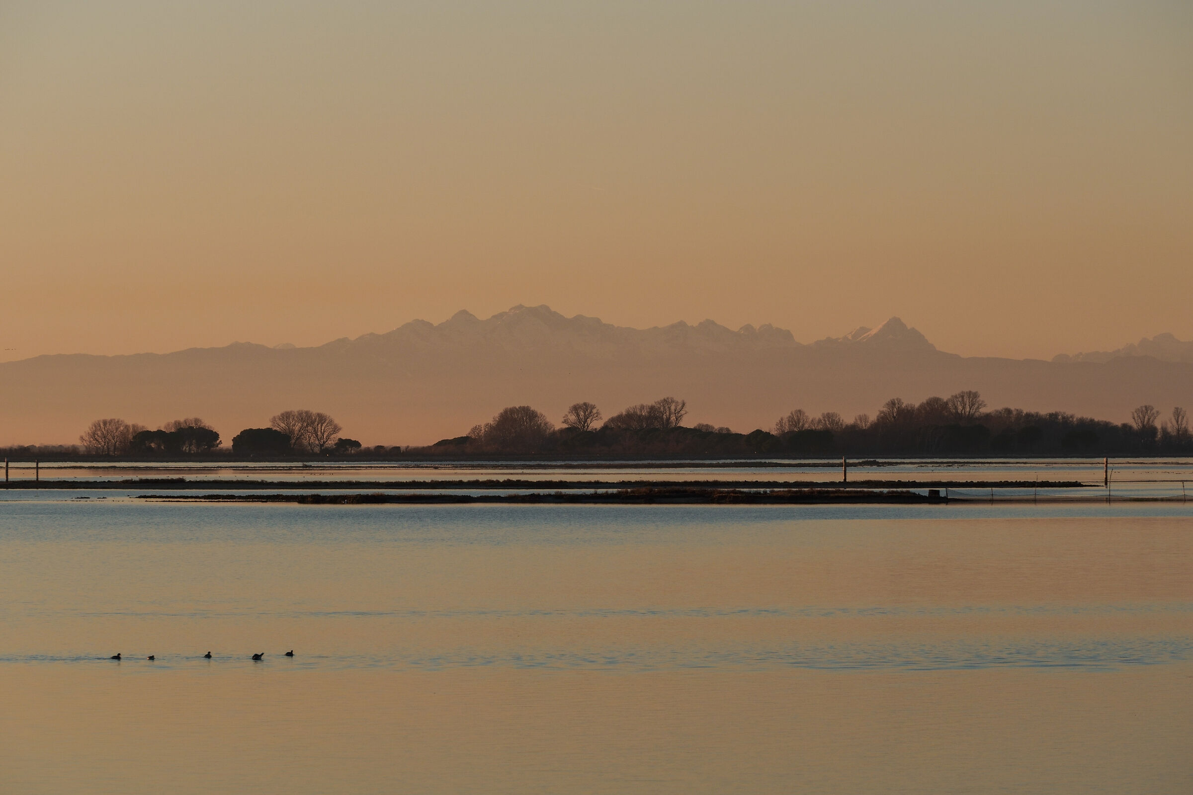 Sunset over the lagoon