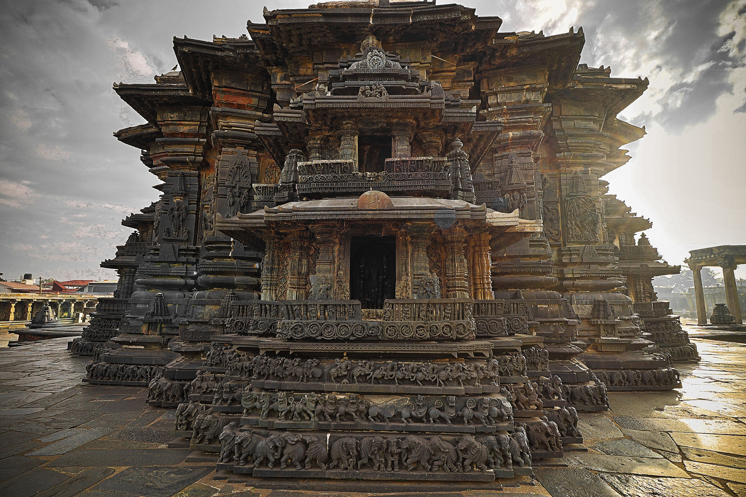Tempio di chenna keshava, belur, karnataka, india