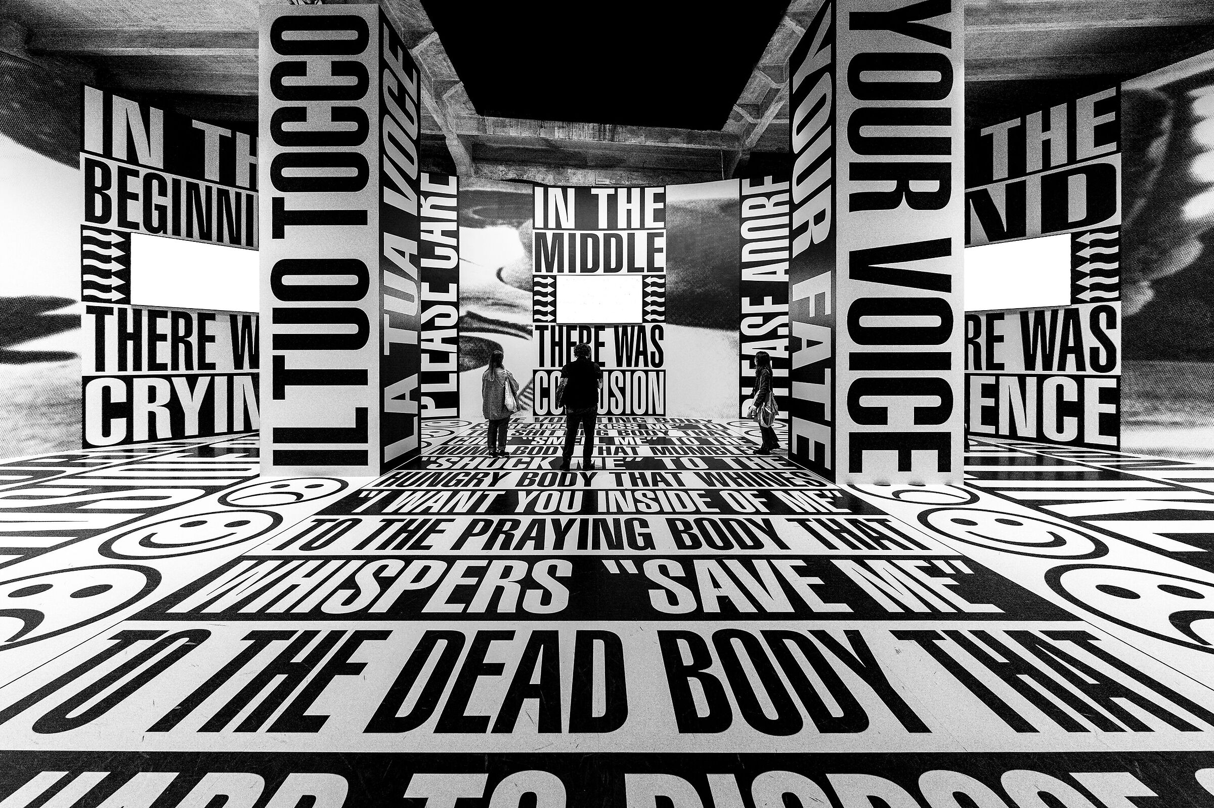 In the middle