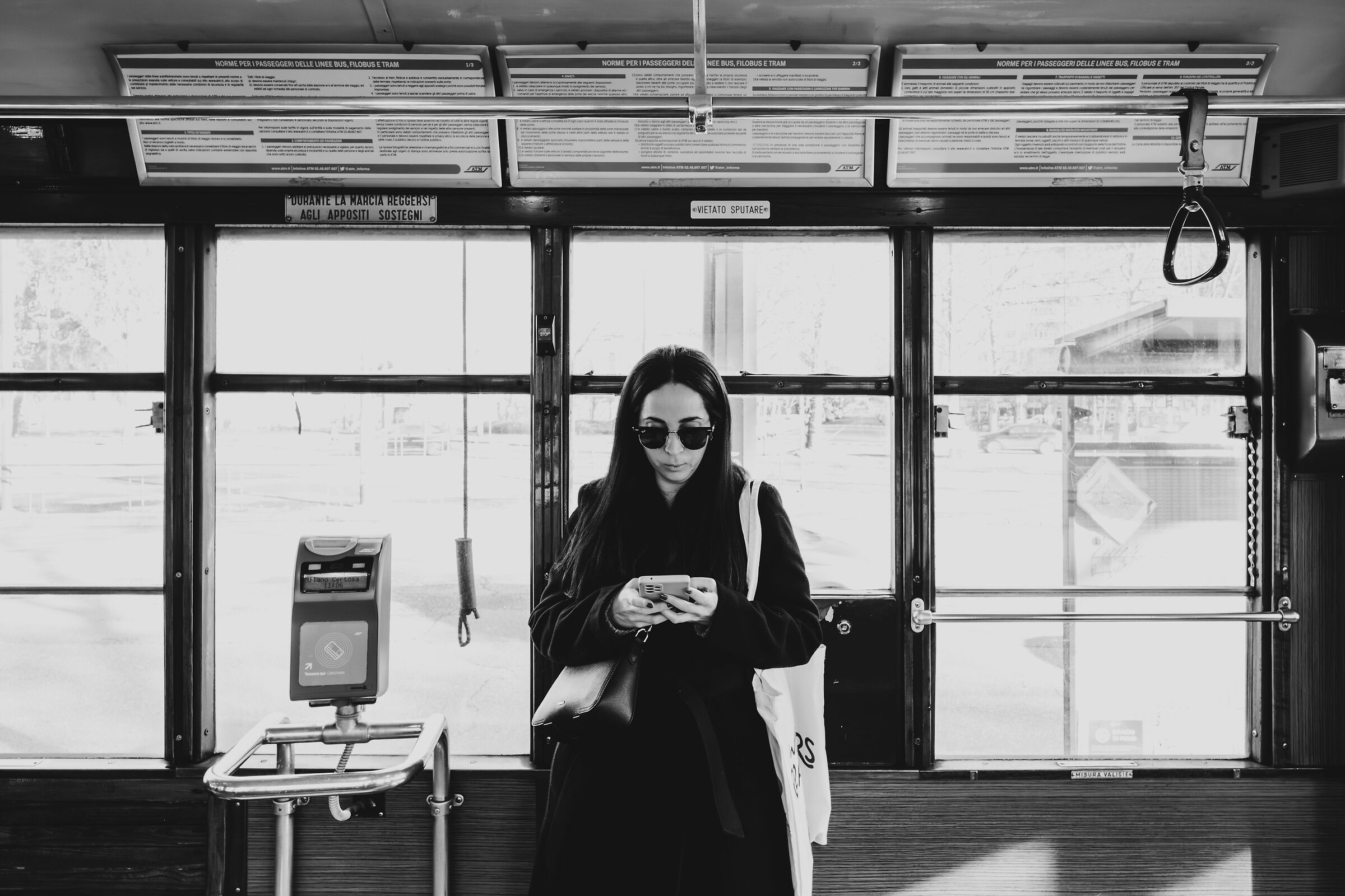 When walking, hold on to the appropriate supports