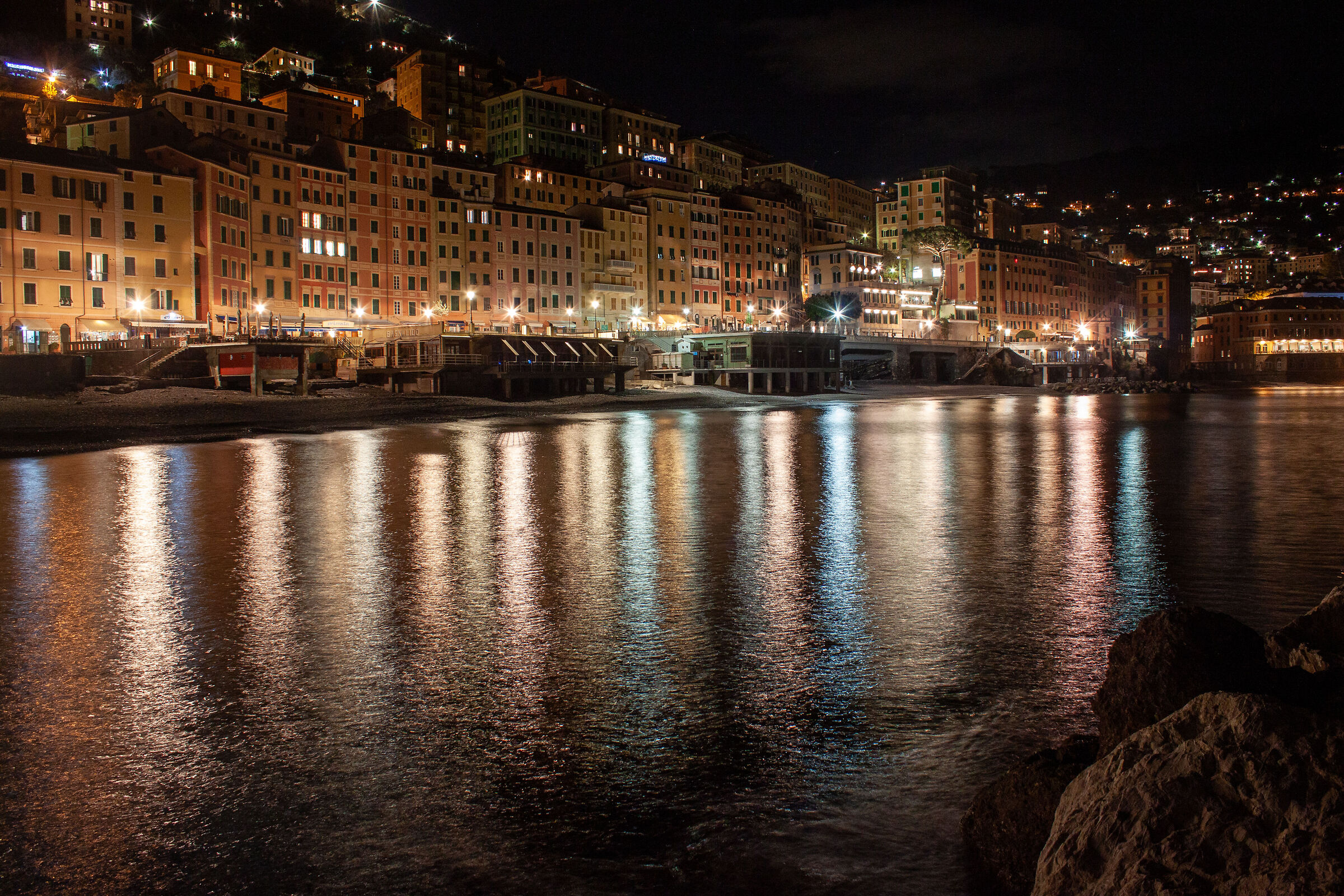 Camogli at night